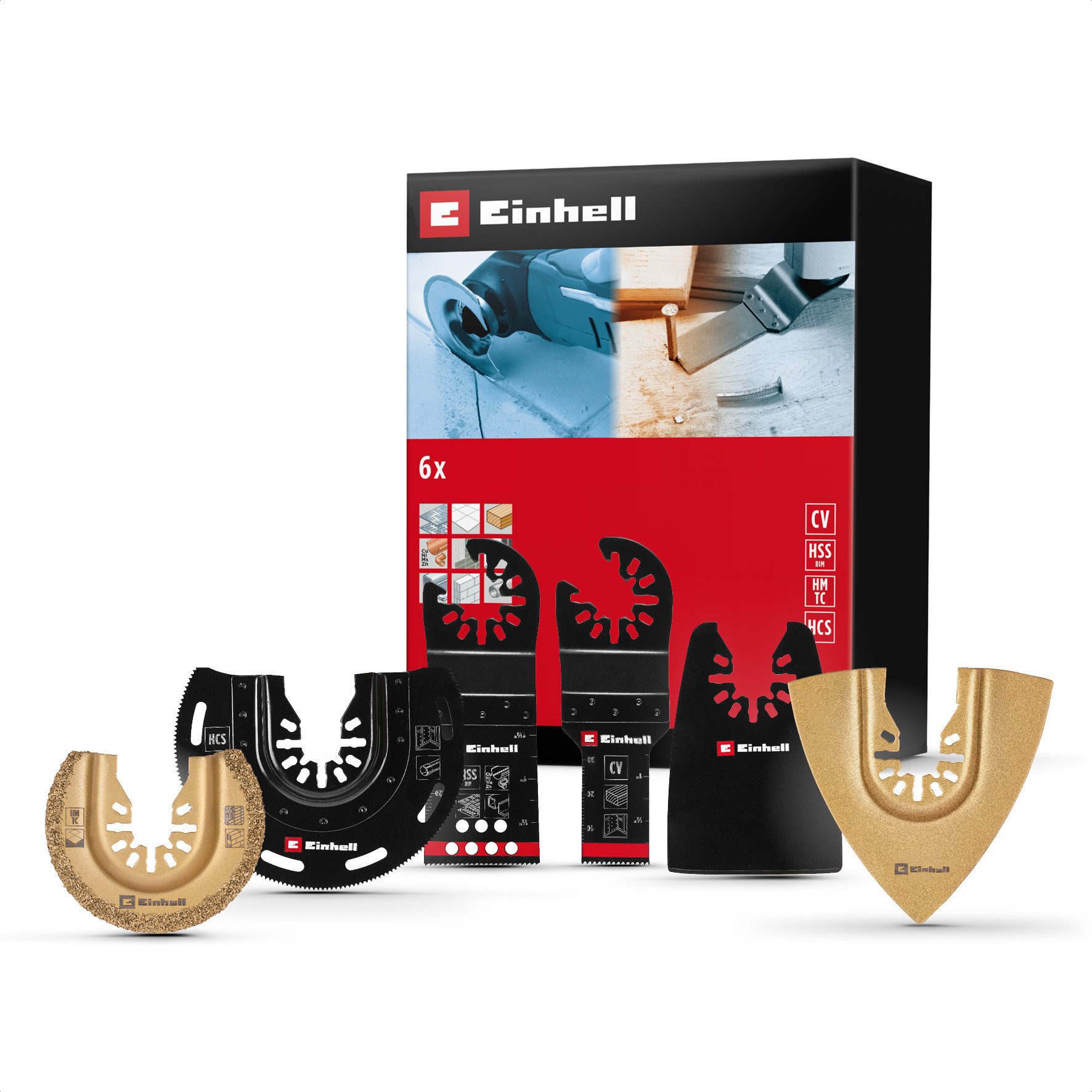 Einhell Tauchsägeblatt (6-St), 6-tlg. Multitool-Set