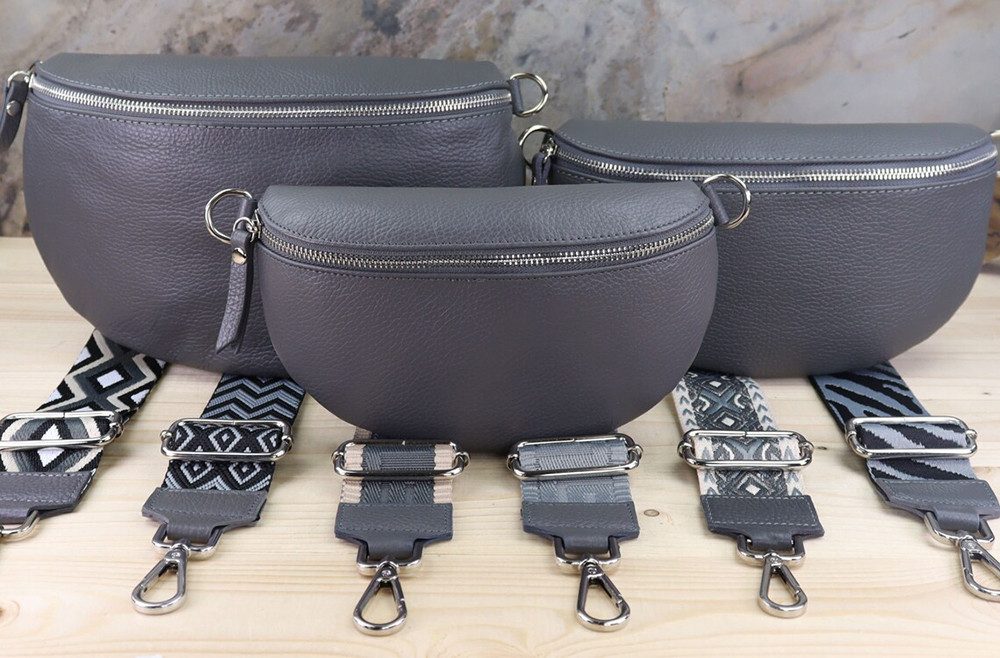 Blade Umhängetasche Bauchtasche Damen Echtleder Umhängetasche Brusttasche Gürteltasche, als Schultertasche tragbar mit Verstellbare Schultergurte