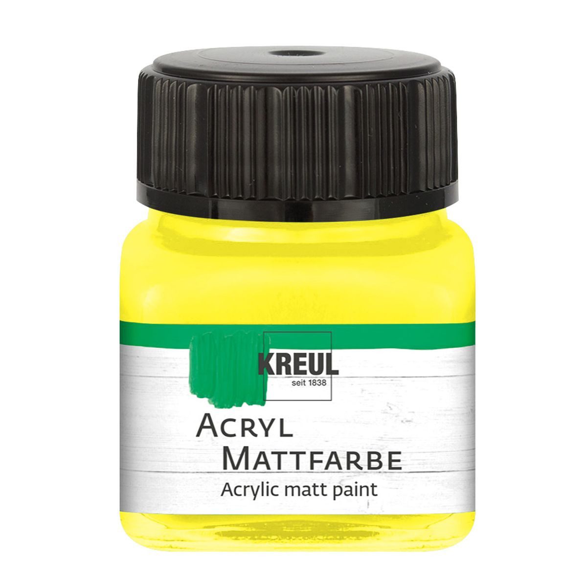Acrylfarbe KREUL Acryl Mattfarbe gelb 20ml Glas