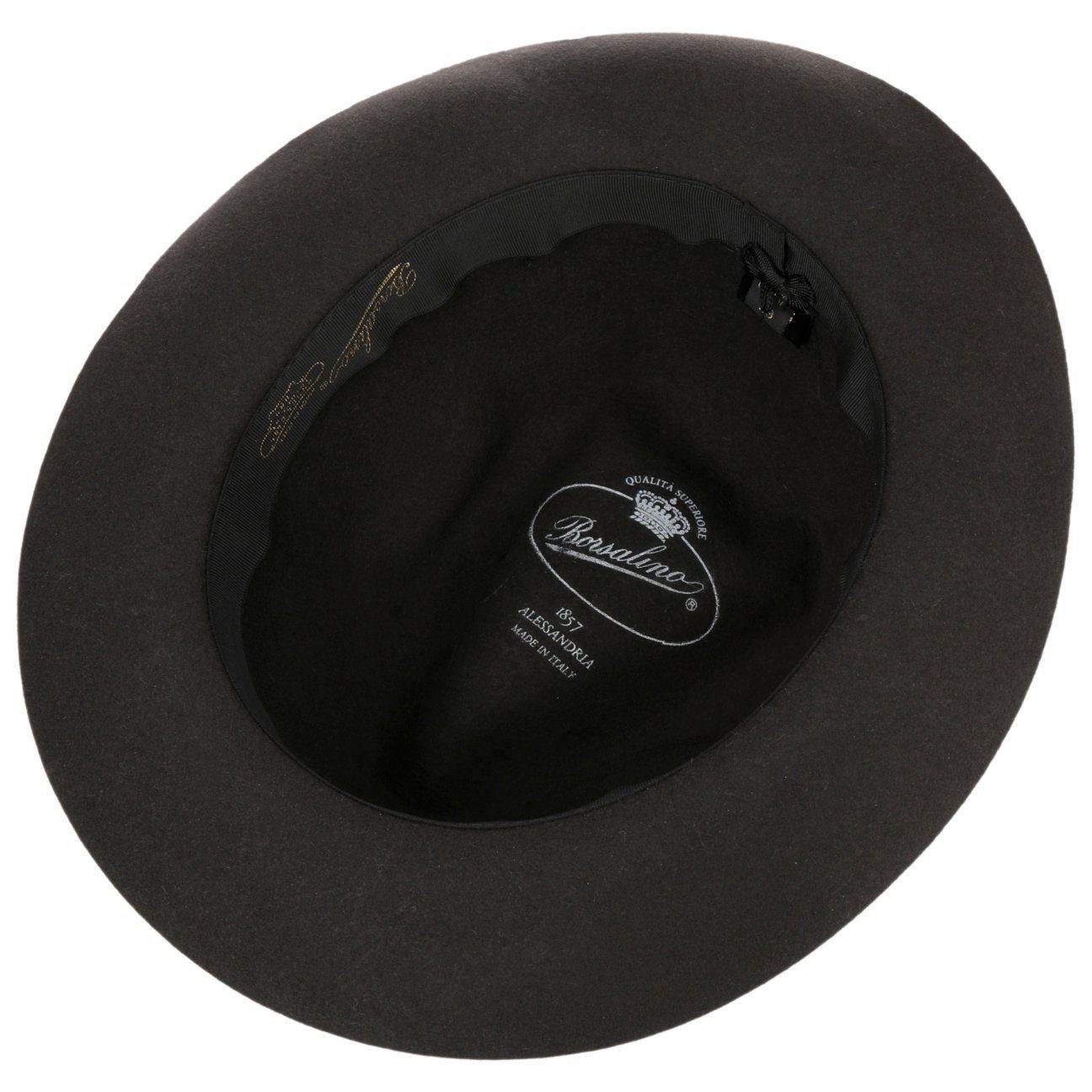 Borsalino Filzhut (1-St) Herrenhut mit Ripsband, Made in Italy