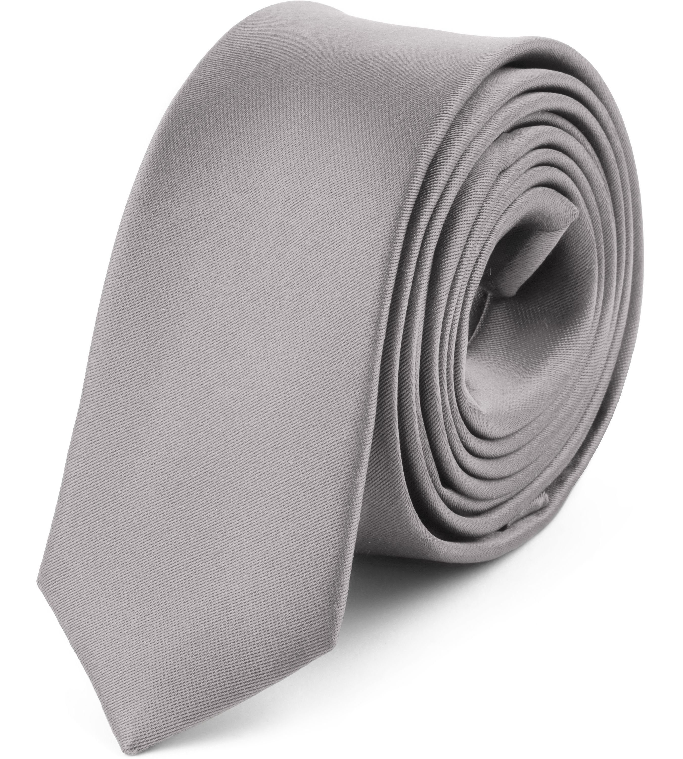 Ladeheid Silber SP-5 Schmale Krawatte 1-St) Krawatte Herren x (150cm (Set, 5cm)