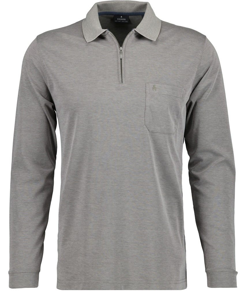 RAGMAN 3/4-Arm-Shirt Ragman / He.Polo / Polo zip soft knit LS günstig online kaufen