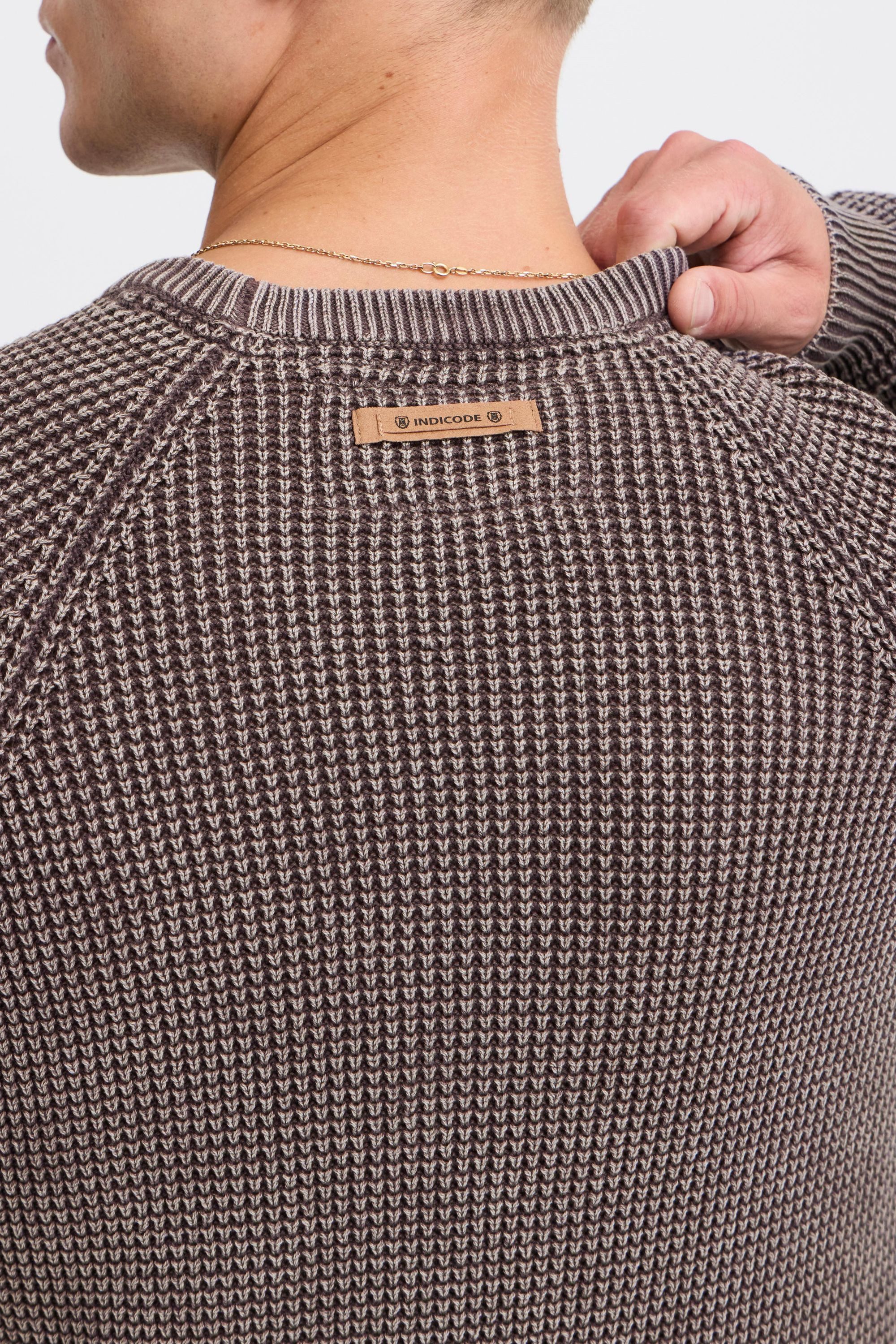 Indicode Strickpullover IDRockford Strickpulli in Waffelstrick-Optik