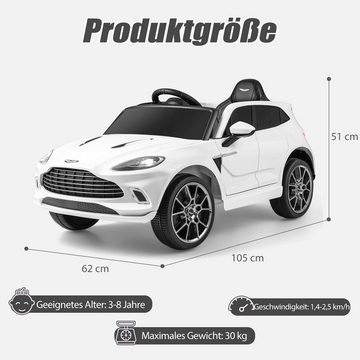 COSTWAY Elektro-Kinderauto Aston Martin, mit USB, FM, Musik, Fernbedienung