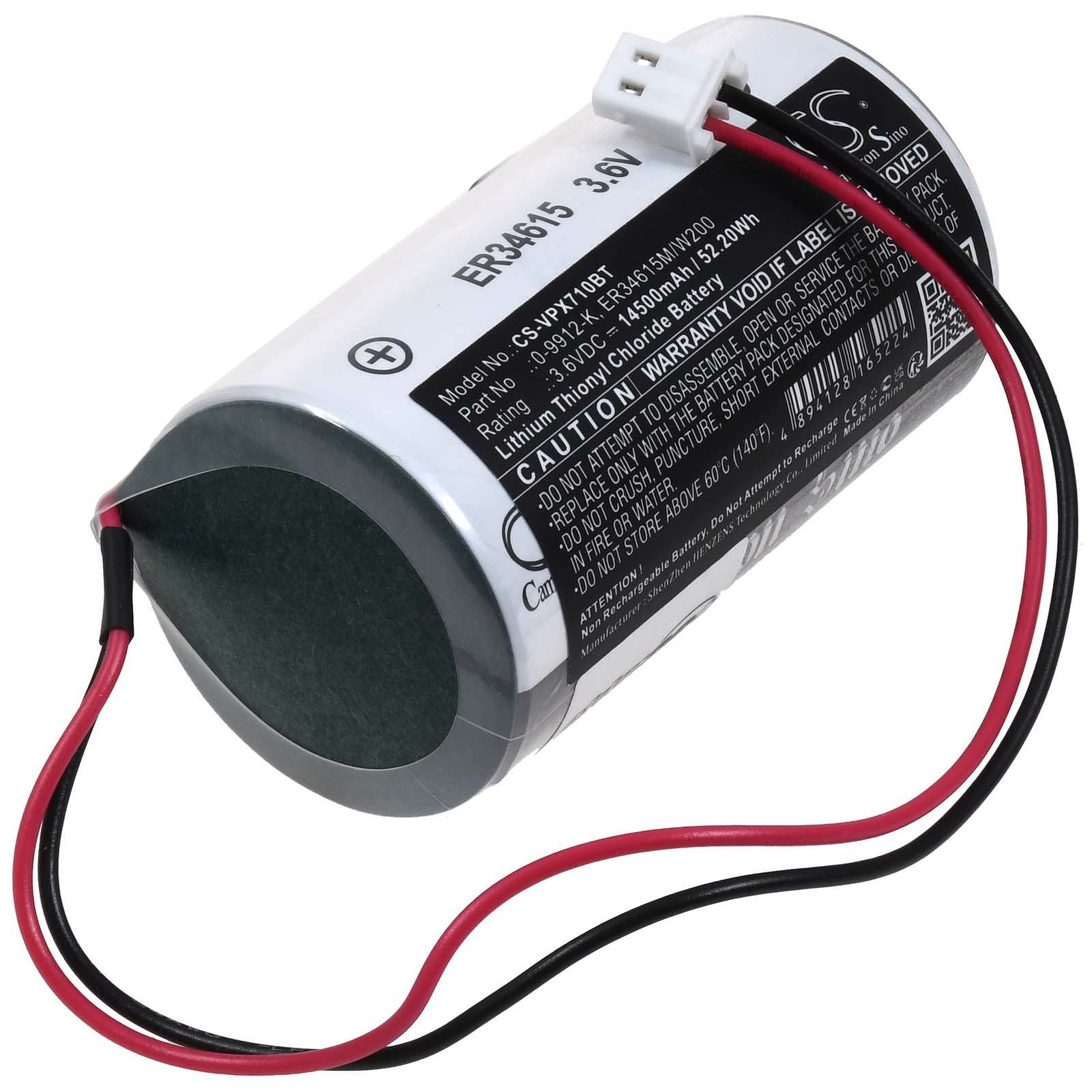 Powery Lithiumbatterie für Visonic Typ 09912K Batterie, (3.6 V)
