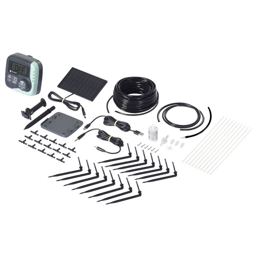 TOOLCRAFT Bewässerungssteuerung Tropfbewässerungssystem mit Solar-Wasserpumpen TO-9612294