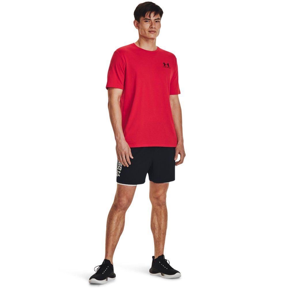 SHORT UA Armour® SLEEVE T-Shirt Under rot LC SPORTSTYLE