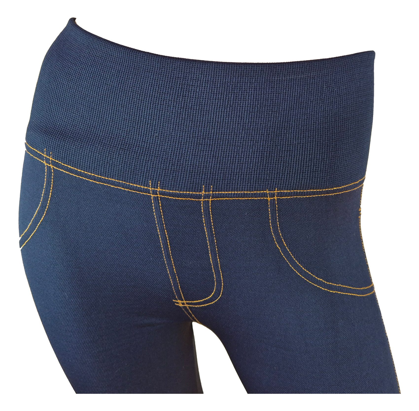 Einkaufszauber Jeansjeggings Leggings Jeans Dunkelblau Jeggings High Waist Hoher Bund