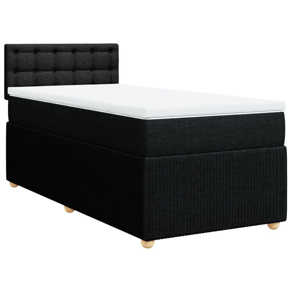 vidaXL Bett Boxspringbett mit Matratze Schwarz günstig online kaufen