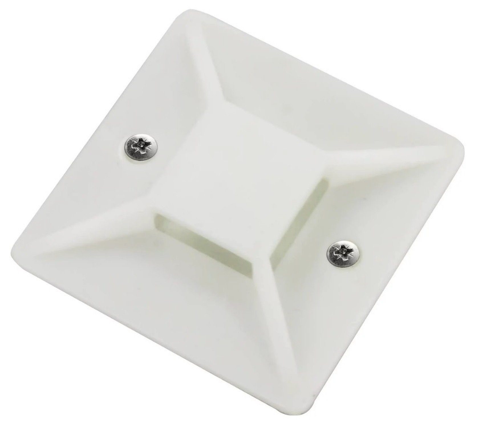 BAYLI Isolierband 40er Set Klebesockel für Kabelbinder Weiß 18 x 18 mm - 40 Stück Befes