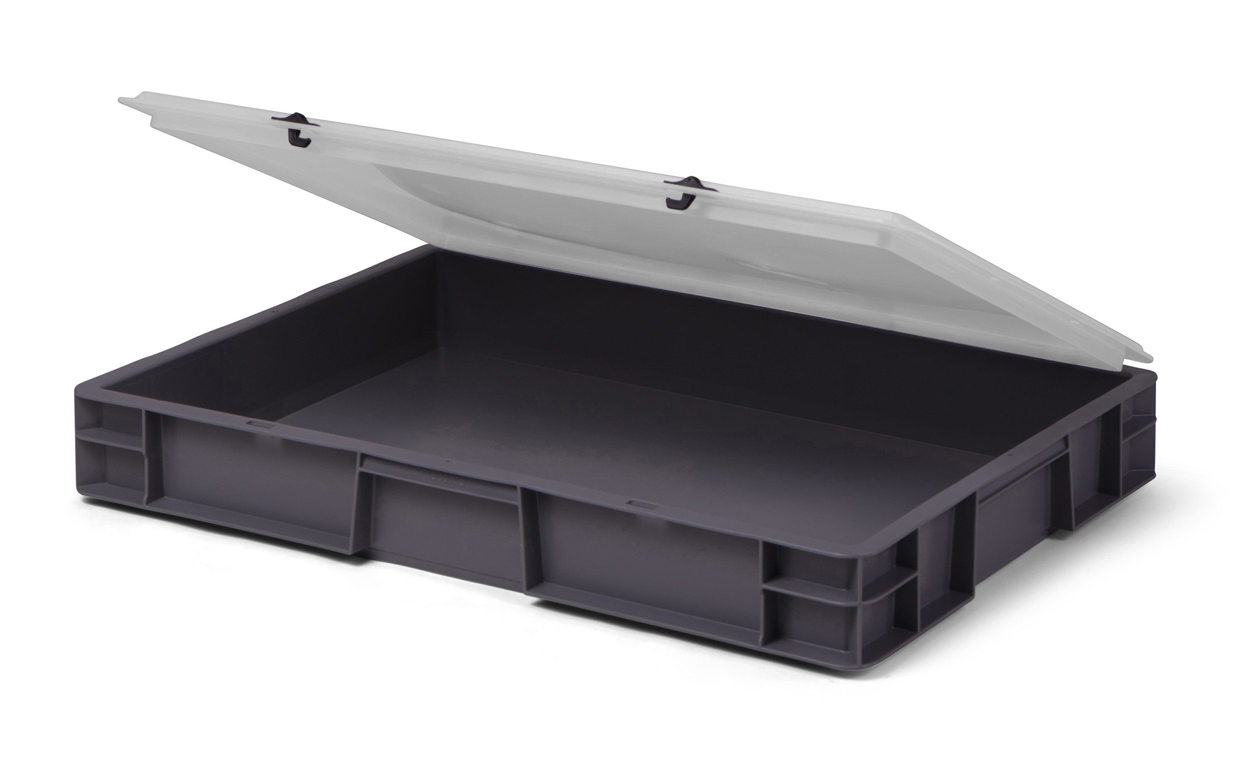 1a-Topstore Aufbewahrungsbox Designbox Eurobox Stapelbox mit transparentem Deckel, stapelbar, stabil – Bild 2 von 4