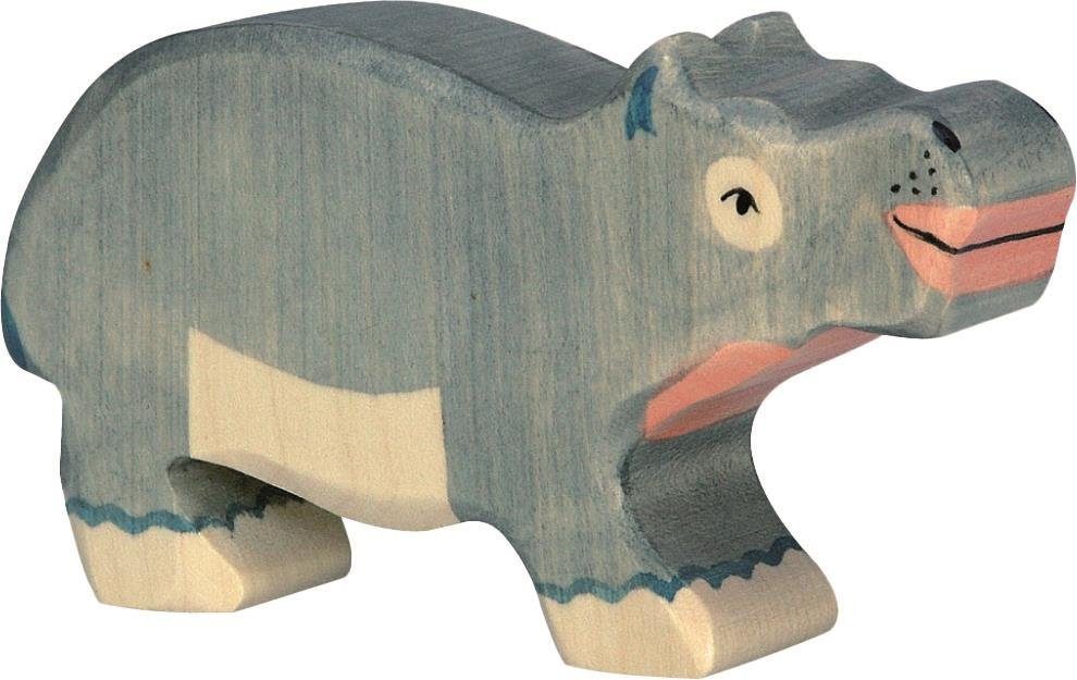 Holztiger Tierfigur HOLZTIGER Nilpferd aus Holz - klein