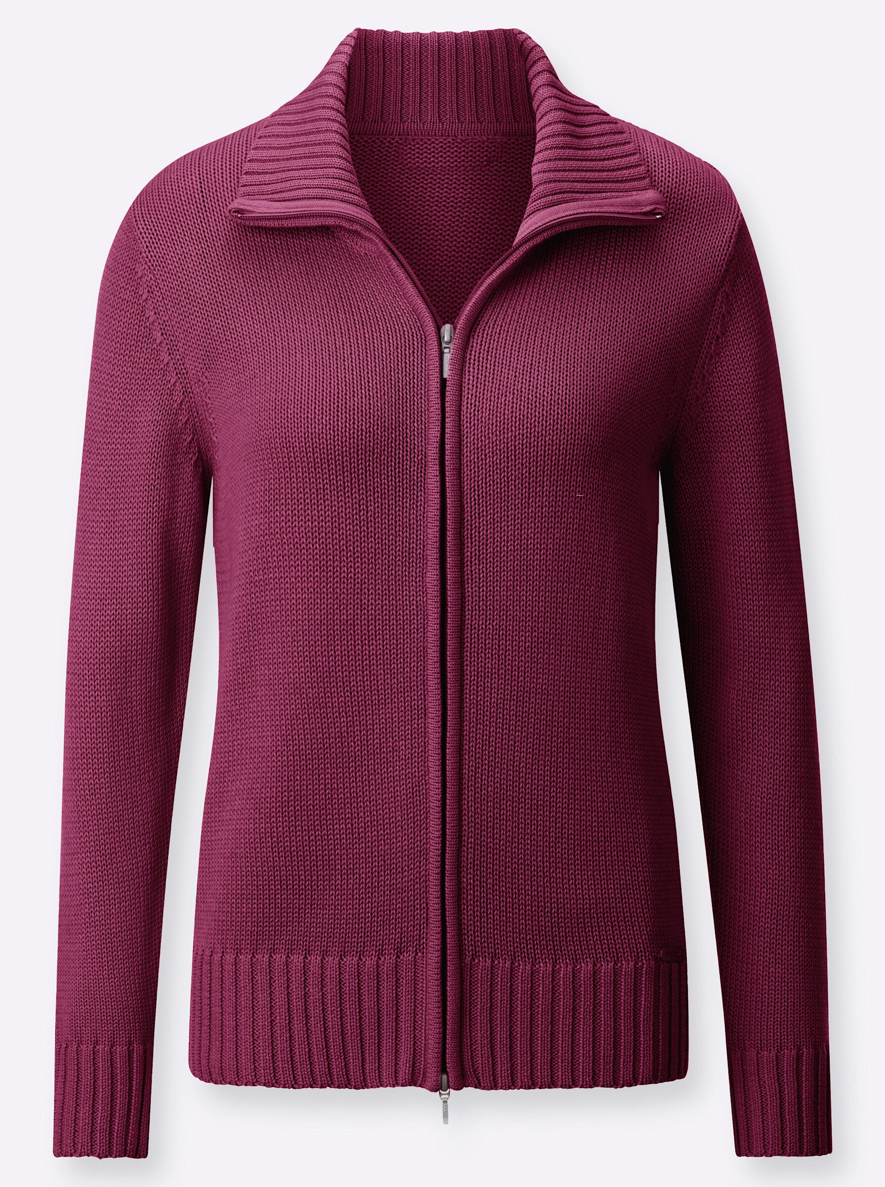 Witt Strickjacke Strickjacke Langarm Materialmix