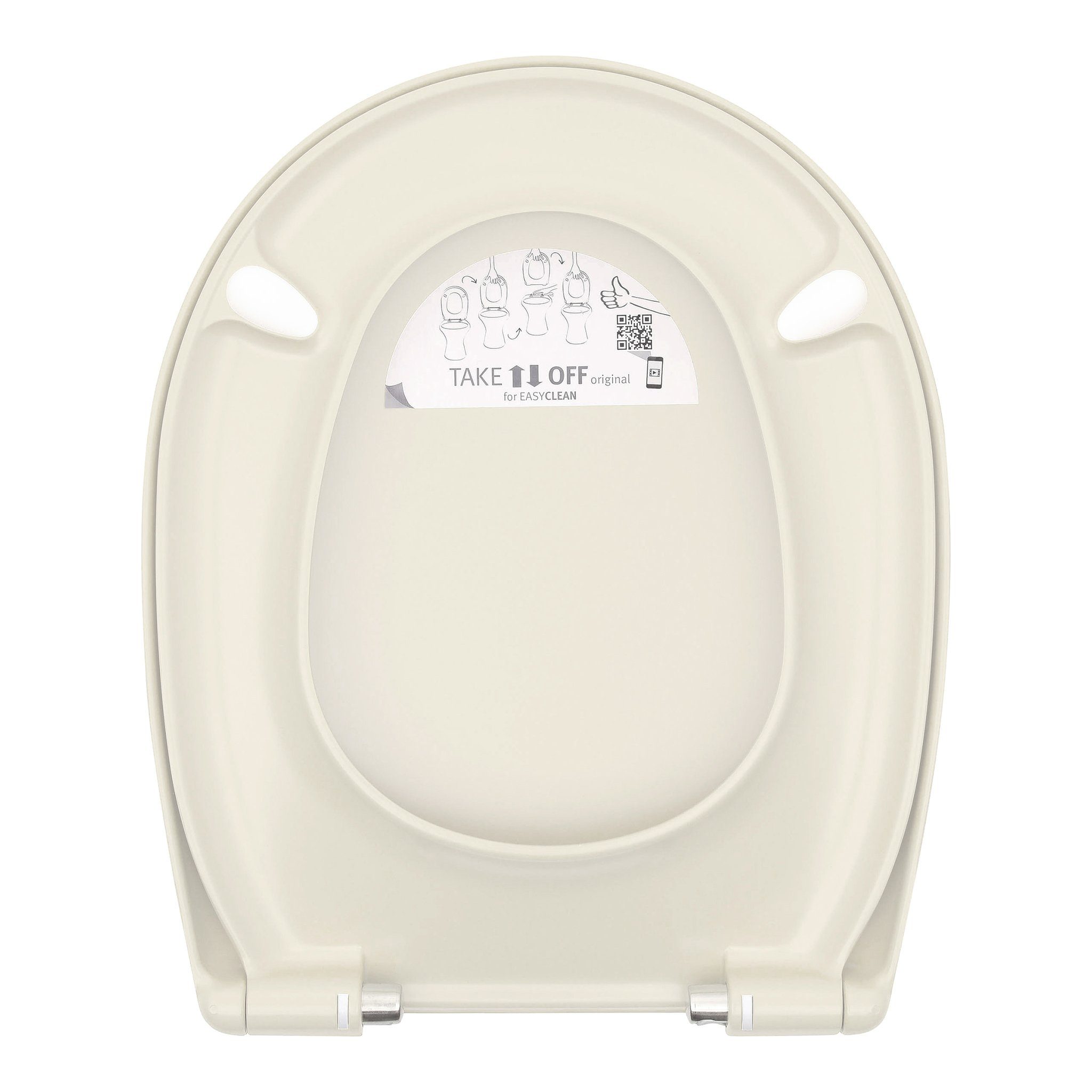 LUVETT WC-Sitz C100 mit Absenkautomatik, Duroplast Antibakteriell, Universelle O-Form (Komplett-Set, Inklusive 3 Befestigungsarten), mit Original SoftClose® Absenkautomatik, Duroplast