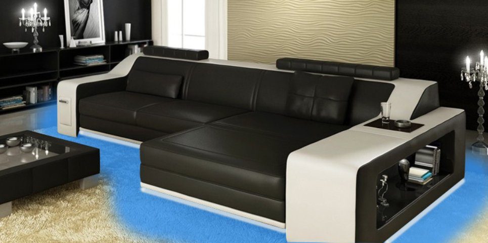 Ecksofa luxus Neu, in JVmoebel Europe Couch Designer Beige Ecksofa Möbel Polster Wohnlandschaft Made