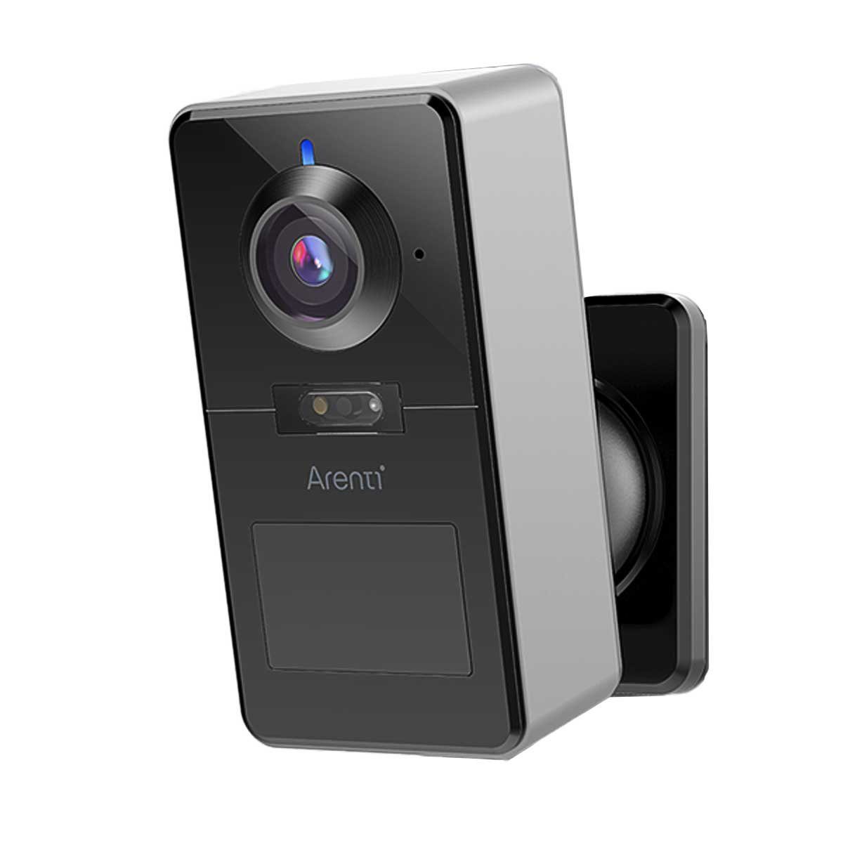 Arenti Überwachungskamera POWER1Q 2K 4 MP Auflösung, 100% kabellos und batteriebetrieben, WLAN (Innenbereich, Außenbereich, Nachtsicht in Farbe, 2-Wege-Audio, PIR-Bewegungssensor)