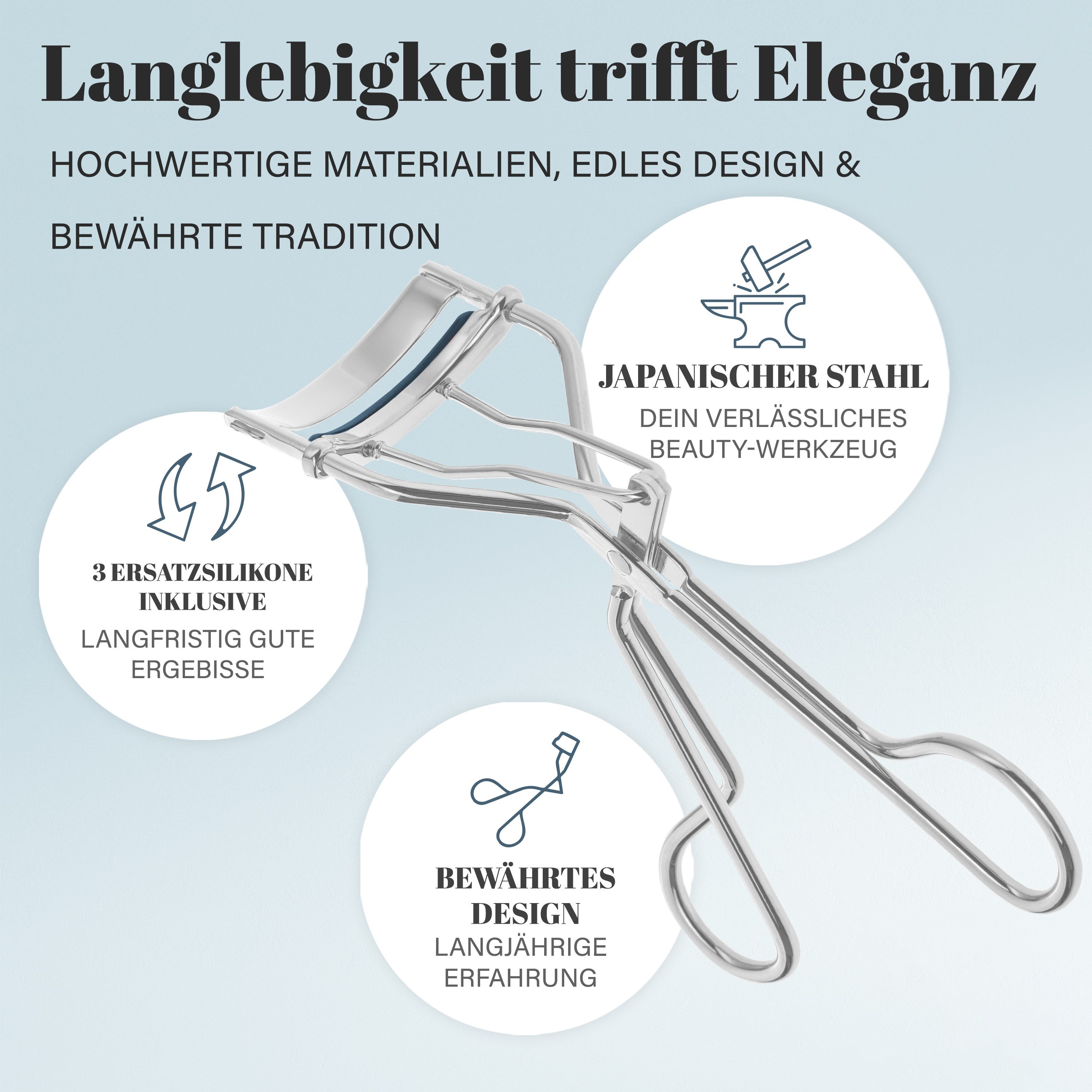 Tana Wimpernzange Wimpernzange mit 3 Ersatzsilikonen
