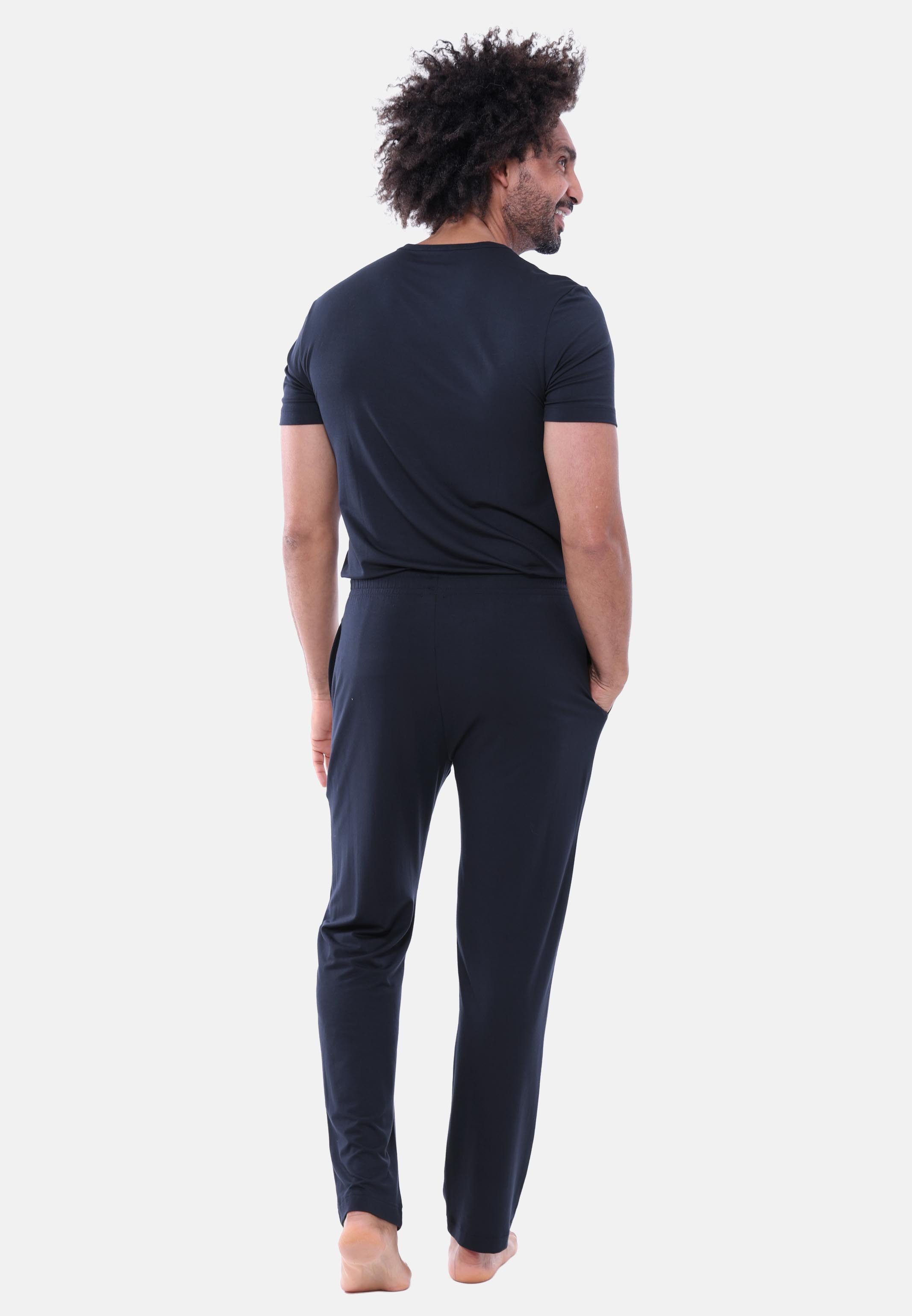 Mey Pyjama Jefferson (Set, 2 tlg) Schlafanzug - Blickdicht - Set aus T-Shirt und langer Hose