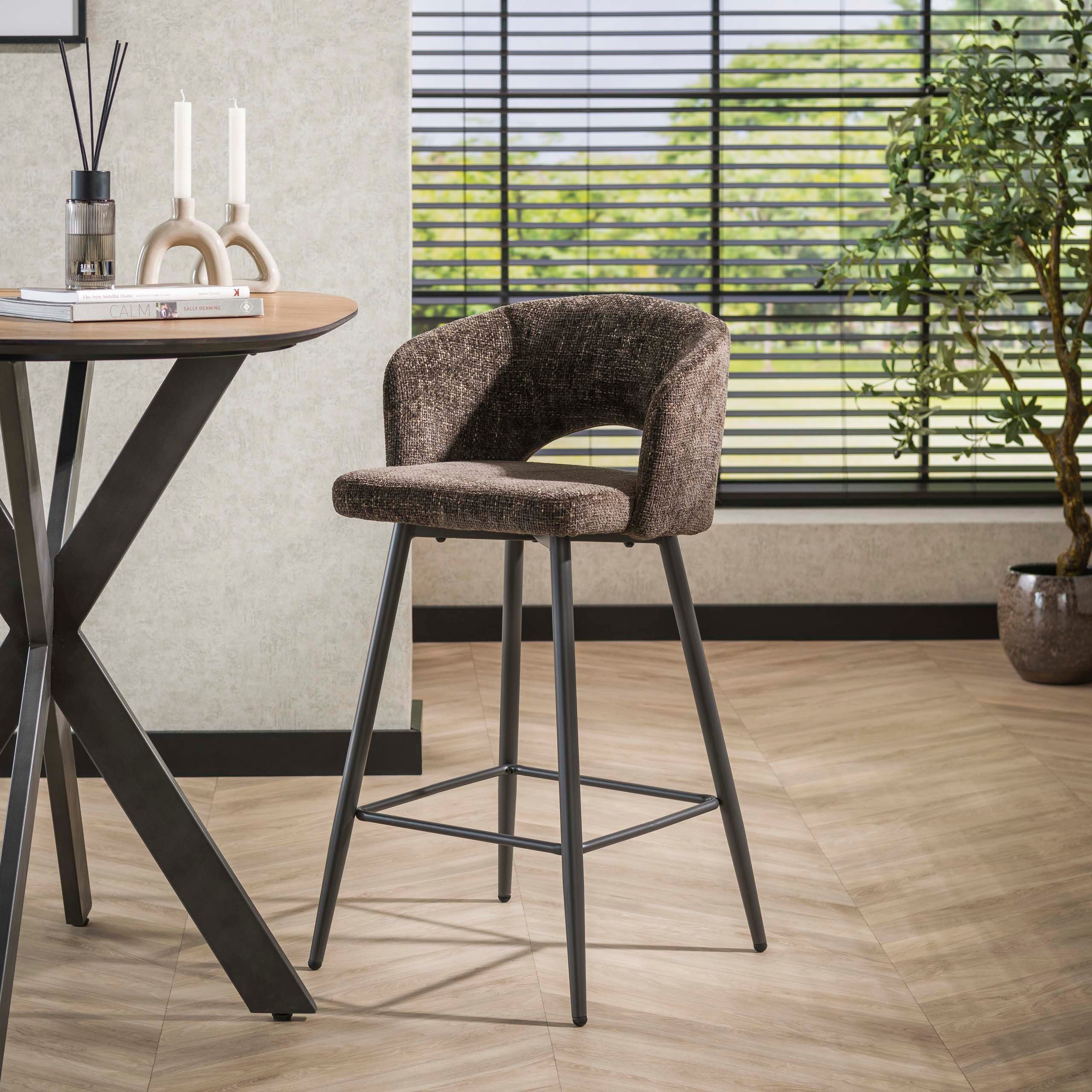 Sitheim® Barhocker Barstuhl Salon 2-er Pack / Cargo /Bouclé (2er Set, 2er Set)