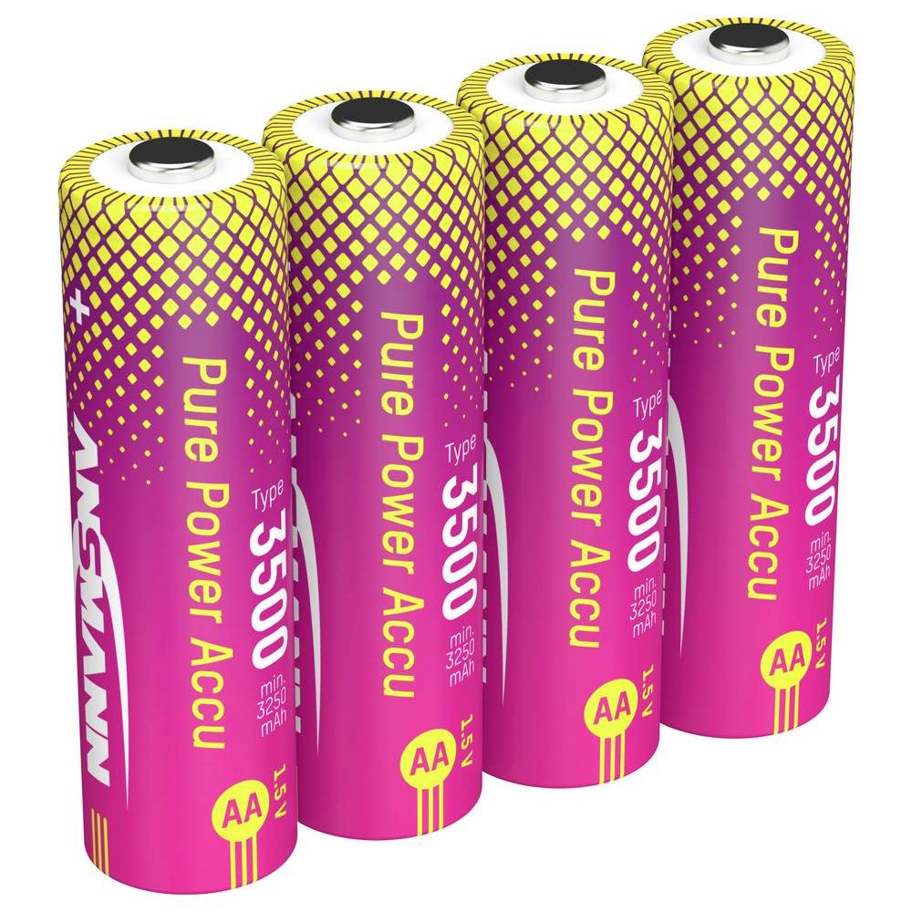 ANSMANN AG Li-Ion Akku Mignon AA Typ 3500 (min. 3200 mAh) Akku-Set Li-Ion 3250 Akku