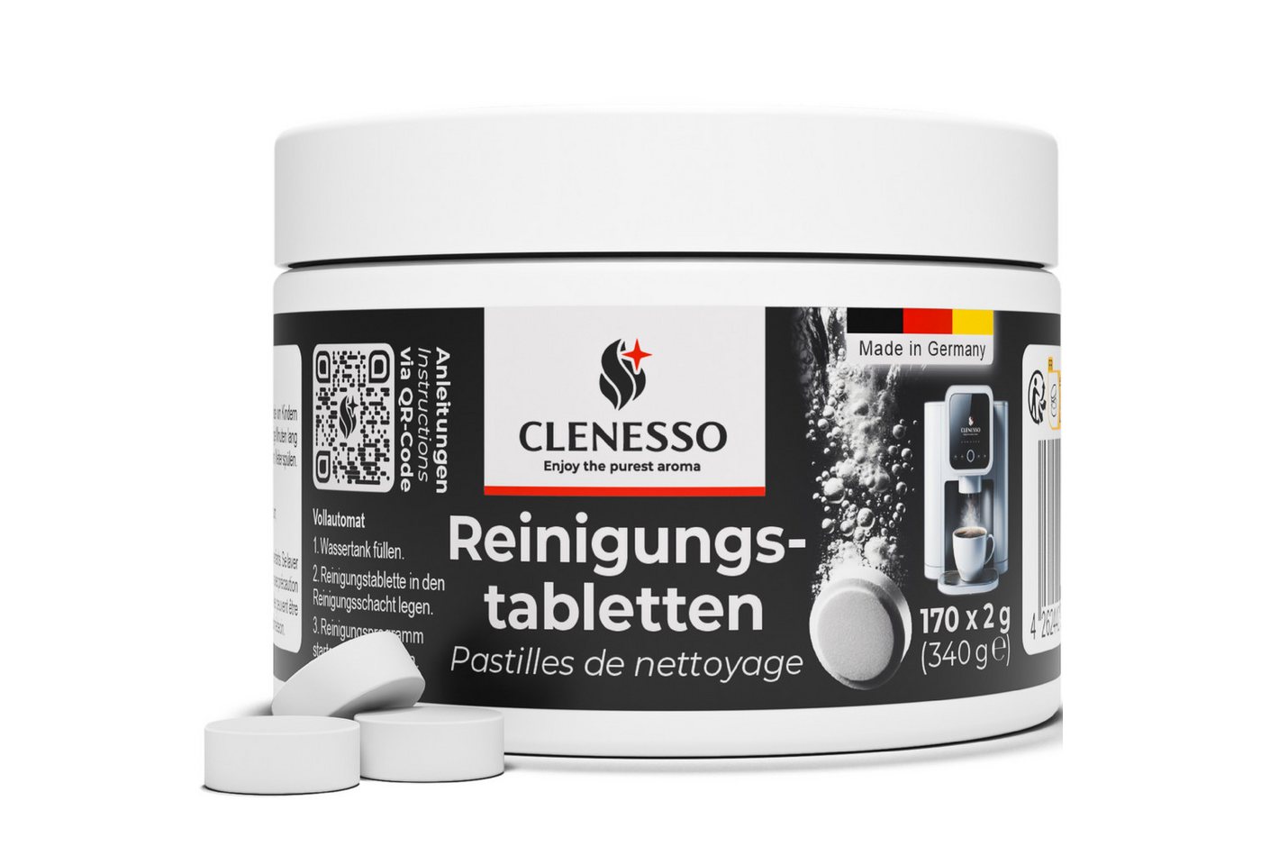 CLENESSO Reinigungstabletten (für Kaffeevollautomaten)