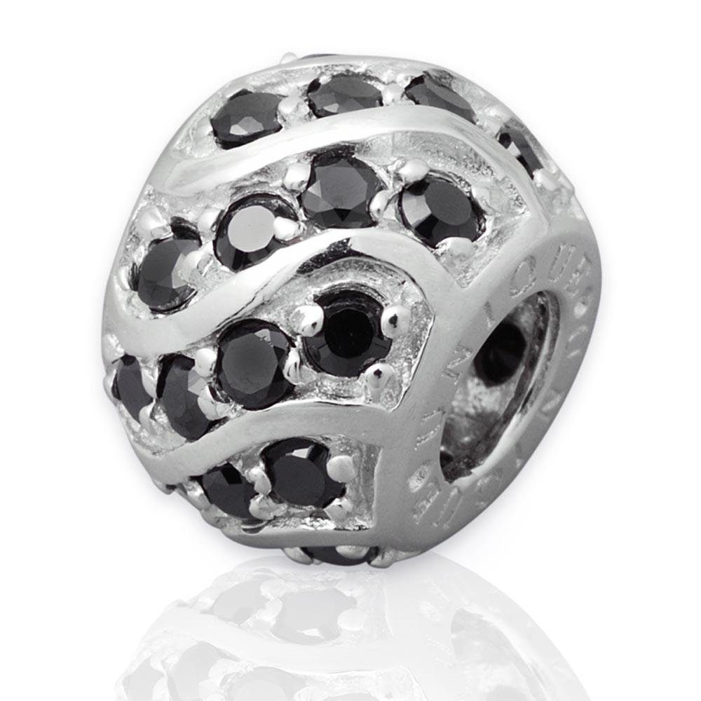 Unique Bead Hochwertiger Unique Bead, 925 Sterling Silber ohne Gewinde, rhodiniert