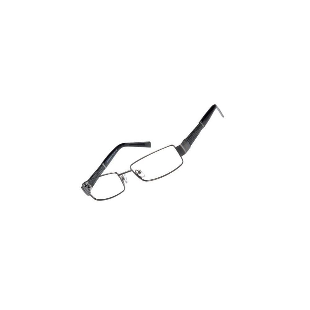 Fossil Brillengestell Korrektionsfassung Brille Metall Leder Grau 53/17/140 - OF1144040, Metall und Leder