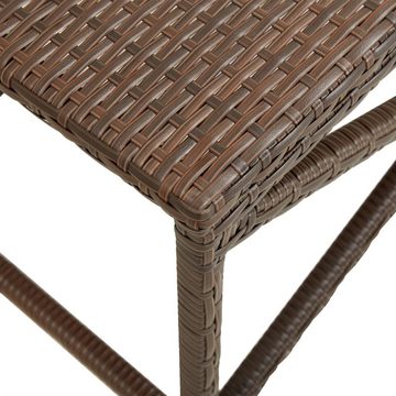 furnicato Gartenbank 80 cm Poly Rattan Braun