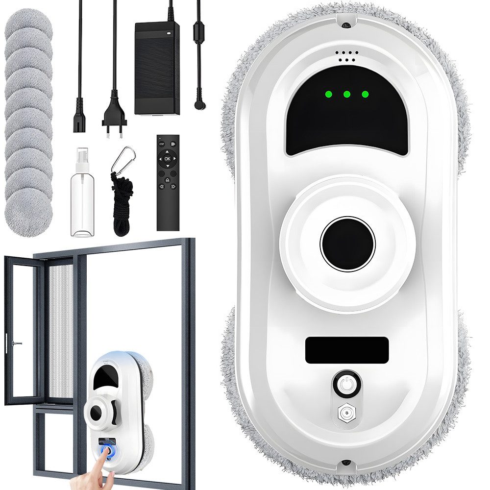 AKKEE Fensterputzroboter Automatischer Glasreinigungsroboter Fenstersauger 5600PA