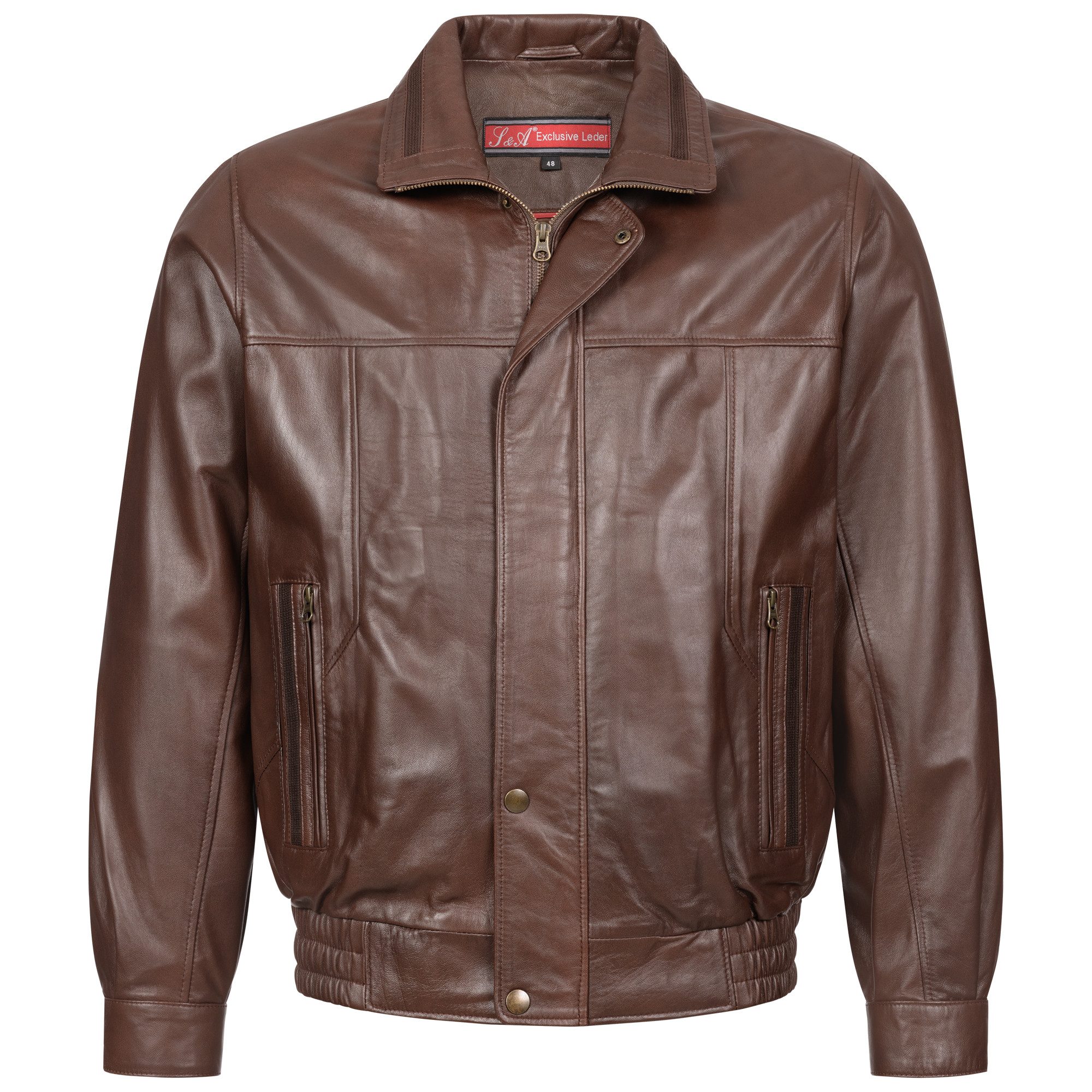 S&A Ledermoden Lederjacke Harry Echtes Lammnappa-Leder günstig online kaufen