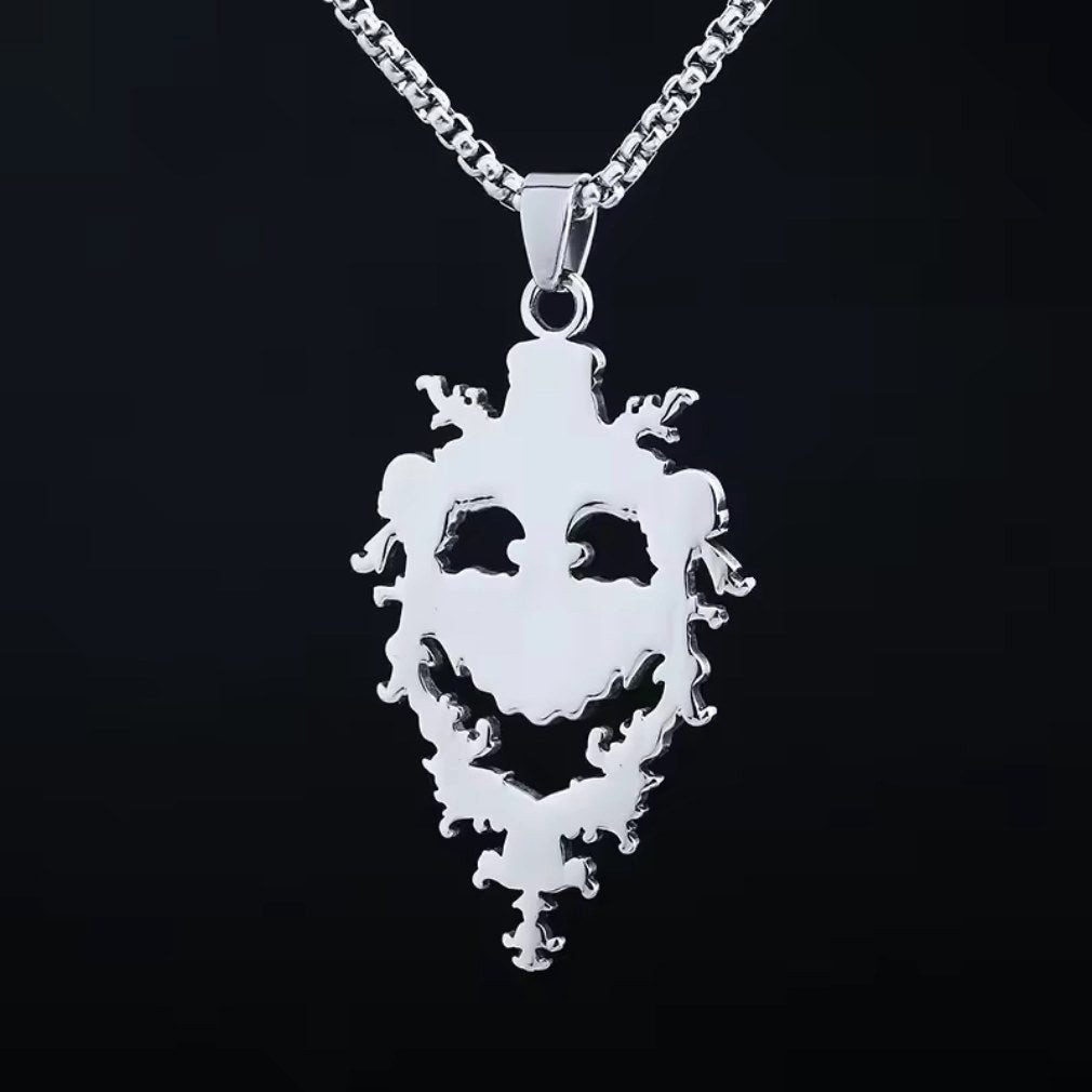 Dark-Desires Statementkette Gothic Barock Harlekin Skull Anhänger Halskette – Edelstahl