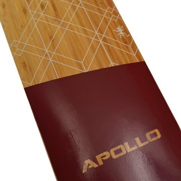 Apollo Longboard Twin Tip DT Longboard 39", aus Holz mehrlagig verleimt für Idealen Flex & Stabilität