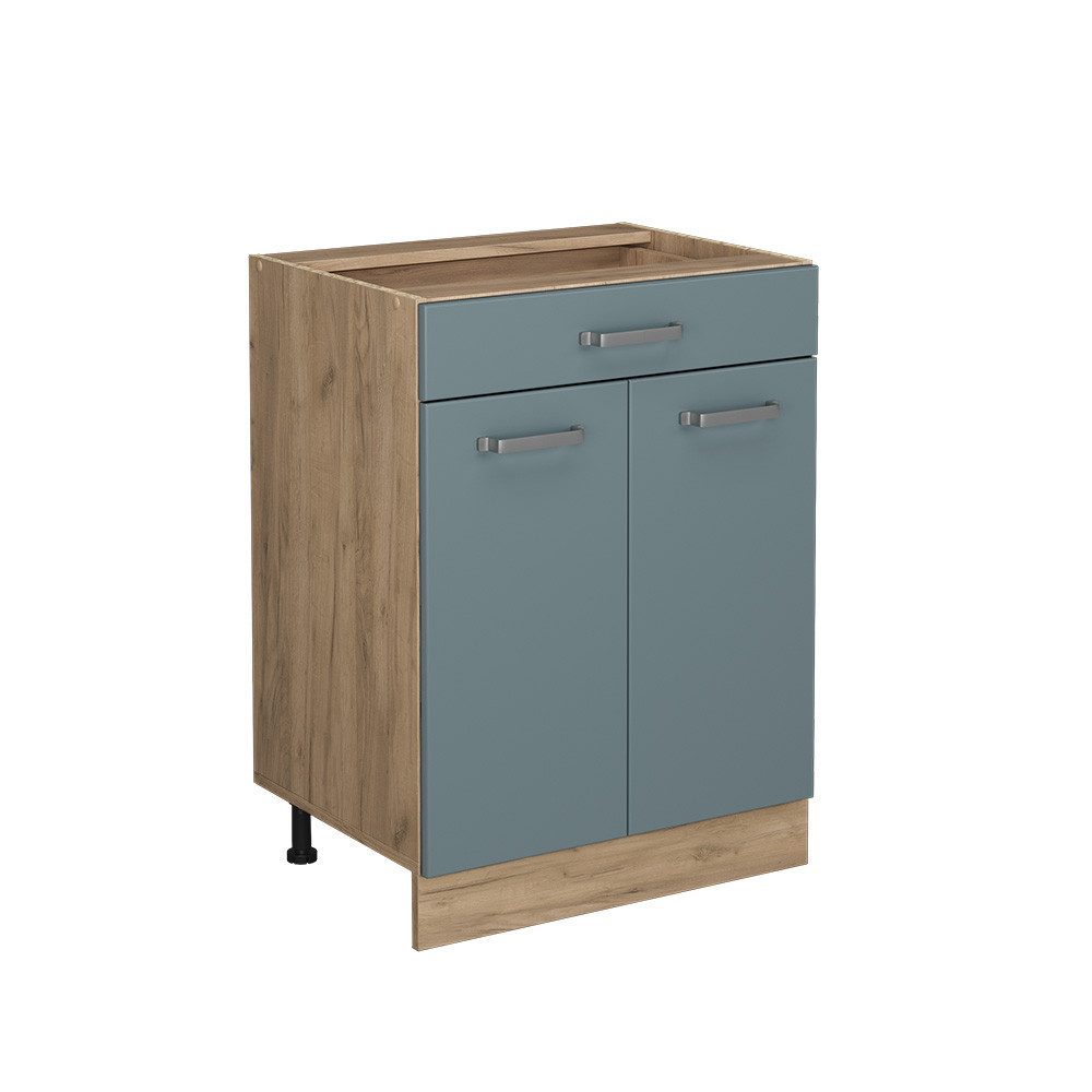 Vicco Unterschrank R-Line, Blau-Grau/Goldkraft Eiche, 60 günstig online kaufen