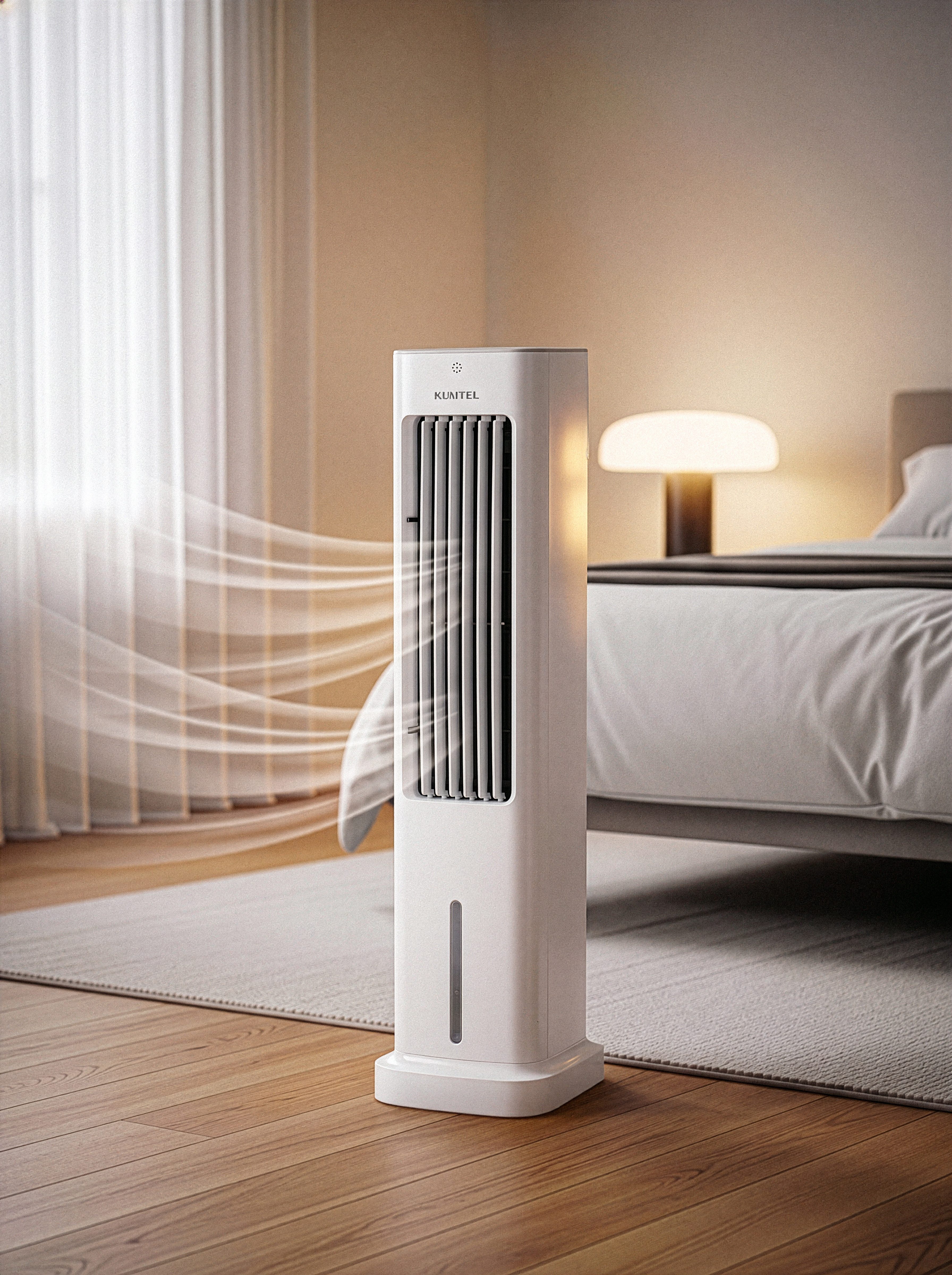 KUMTEL Standventilator, 55 W, oszillierend, Höhe : 85 cm, Timer Funktion