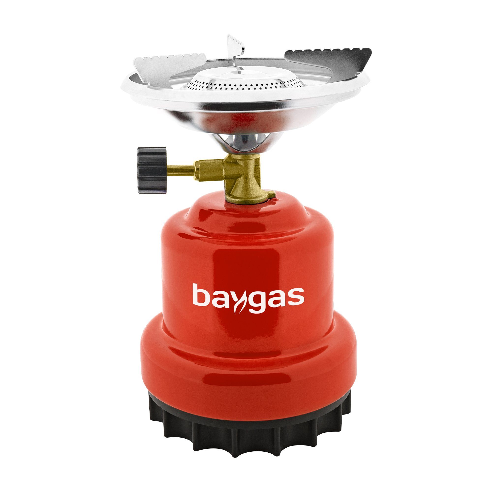 baygas Gaskocher Campingkocher/Gaskocher aus Metallkörper Rot,1- Flammig für Outdoor