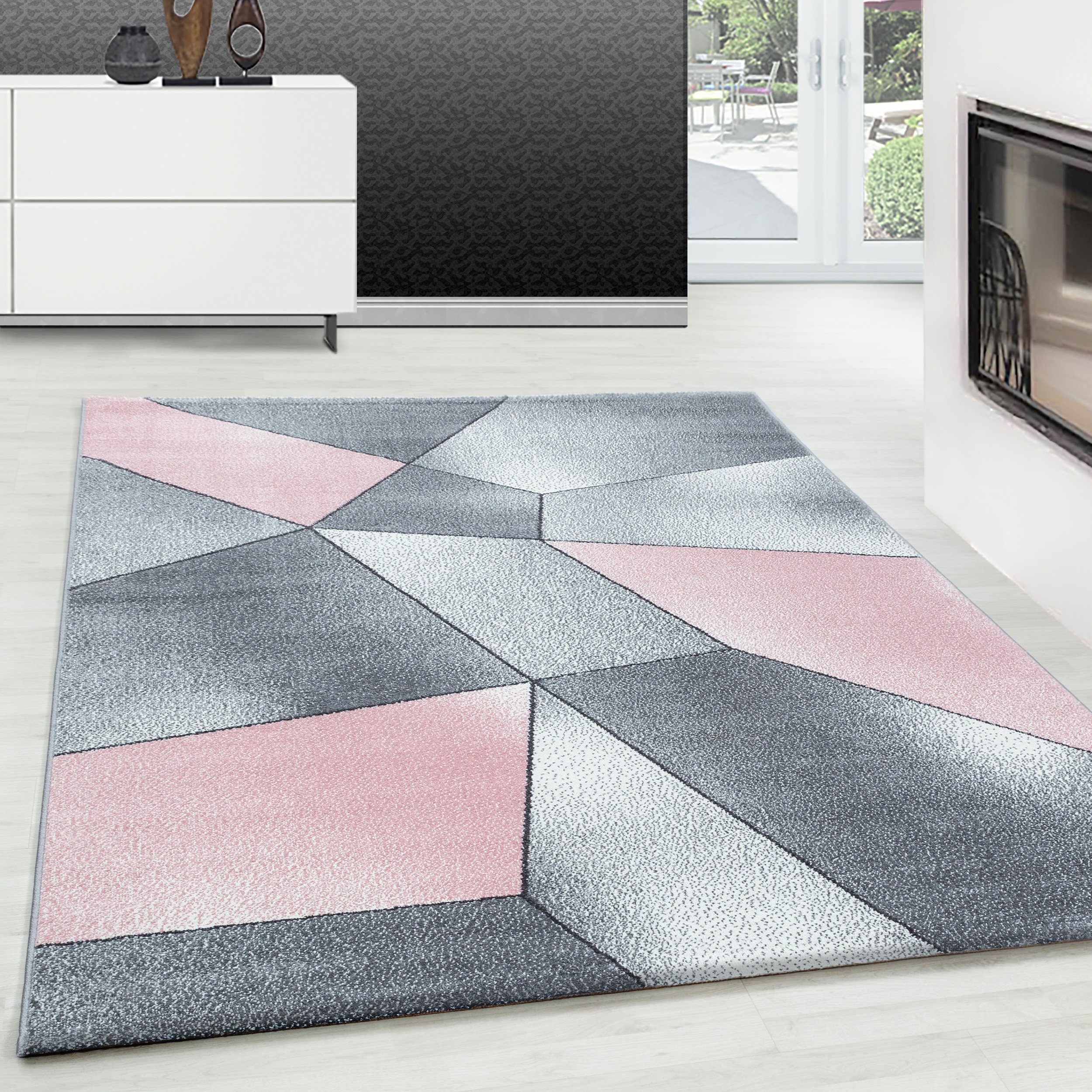 Teppium Teppich Geometrisch Design, Rechteckig, Höhe: günstig online kaufen