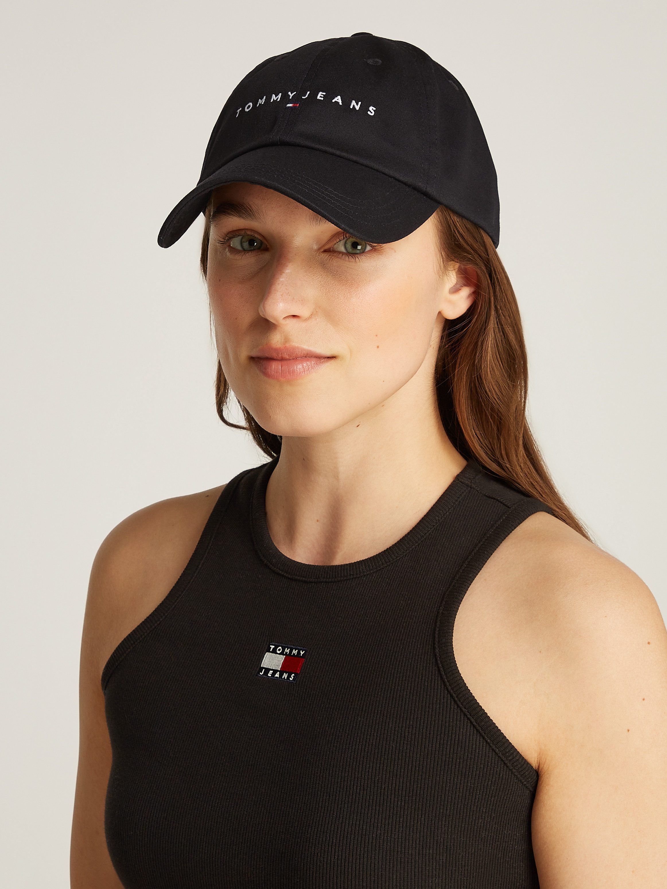 Tommy Jeans Baseball Cap TJW LINEAR LOGO 6 PANEL CAP mit Logostickerei UNISEX