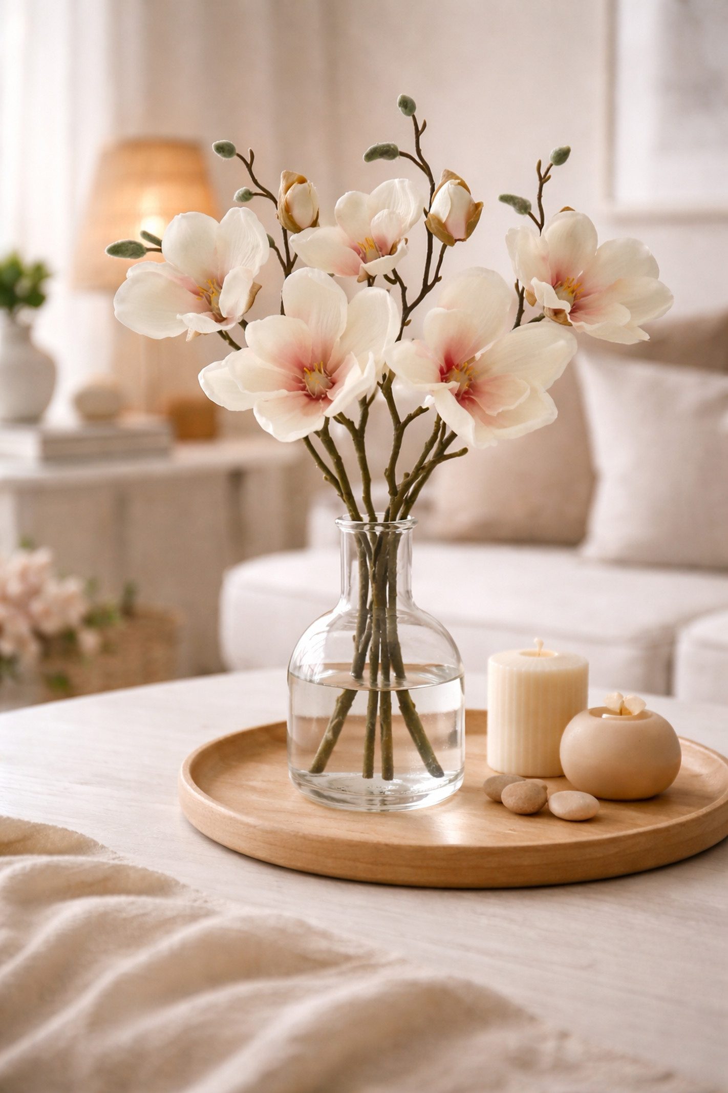 Kunstzweig Magnolienzweig künstlich, I.GE.A., Höhe 38 cm, 5er Set Kunstblum günstig online kaufen