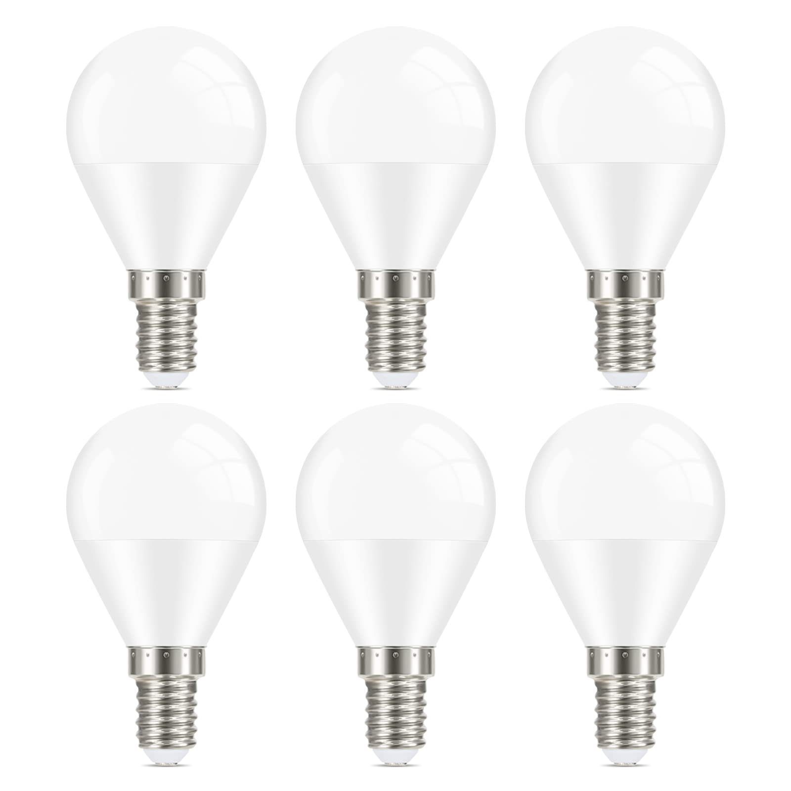 Daskoo LED-Leuchtmittel 6/10 St., E14 Stück, E14, LED Glühbirne Lampe Warmweiß 400lm 3000K 6 warmweiß 5W