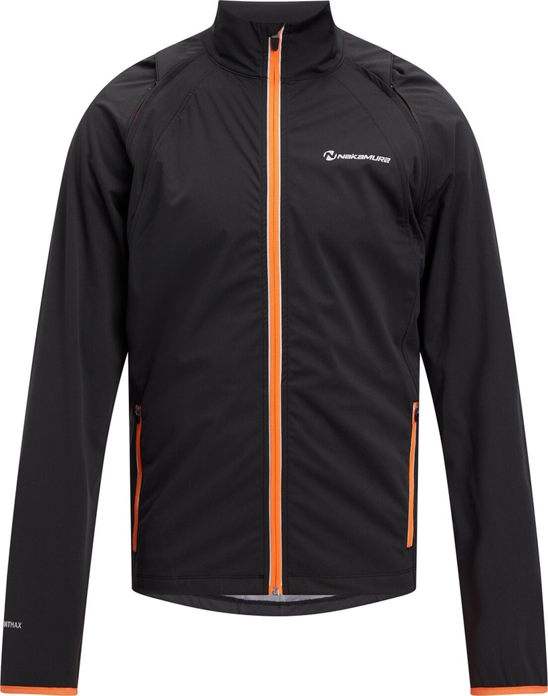 Fahrradjacke He.-Funktions-Jacke Akron III ux BLACK NIGHT/ORANGE D