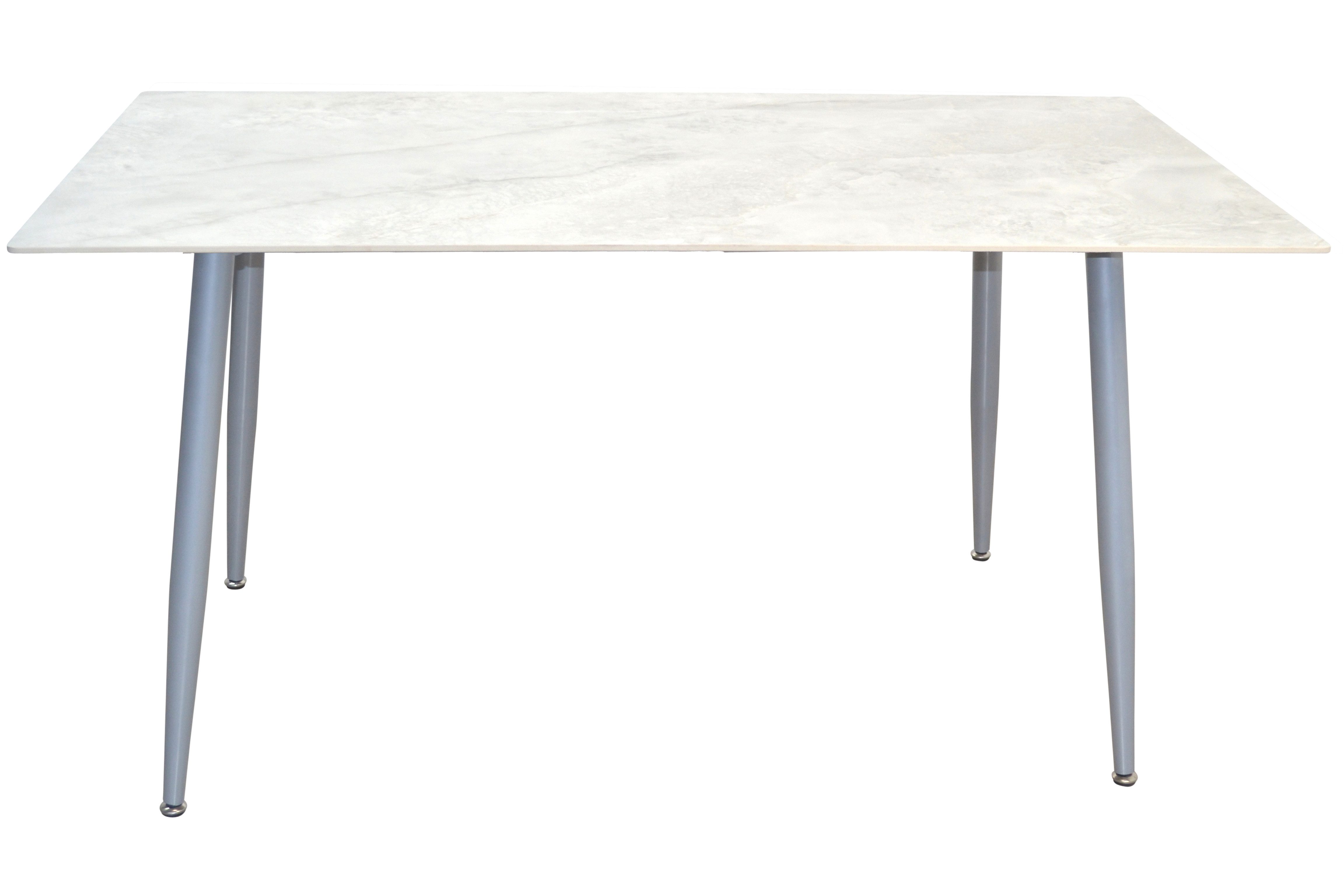 moebel-direkt-online Esstisch mit großer Steinplatte 140x80 cm, Tischplatte aus gesintertem Stein