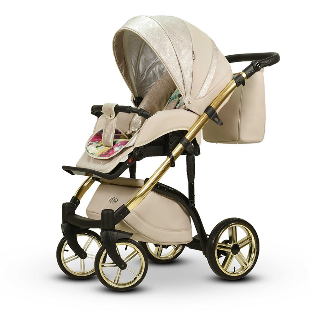 Kombi-Kinderwagen Farben Teile in Vip 16 1 Kinderwagen-Set babies-on-wheels 11 - - 2 Sand-Blume in Lux