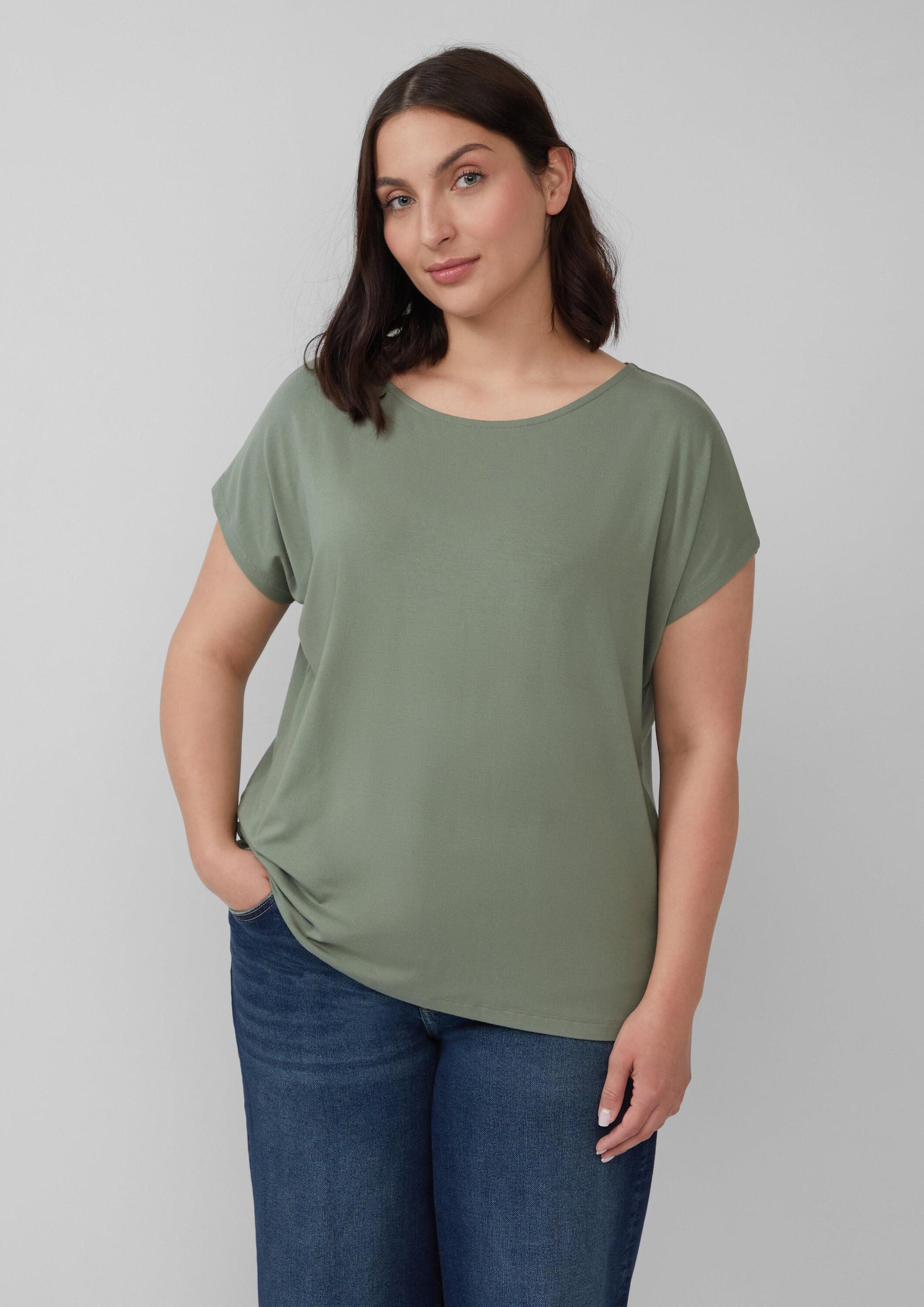 s.Oliver Muskelshirt T-Shirt Fließendes Jersey-Shirt mit überschnittenen Schultern