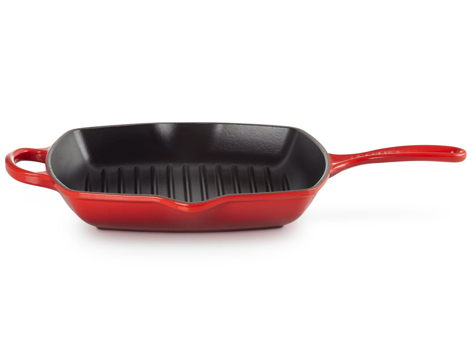 LE CREUSET Bratpfanne Grillpfanne Signature quadratisch kirschrot 26cm
