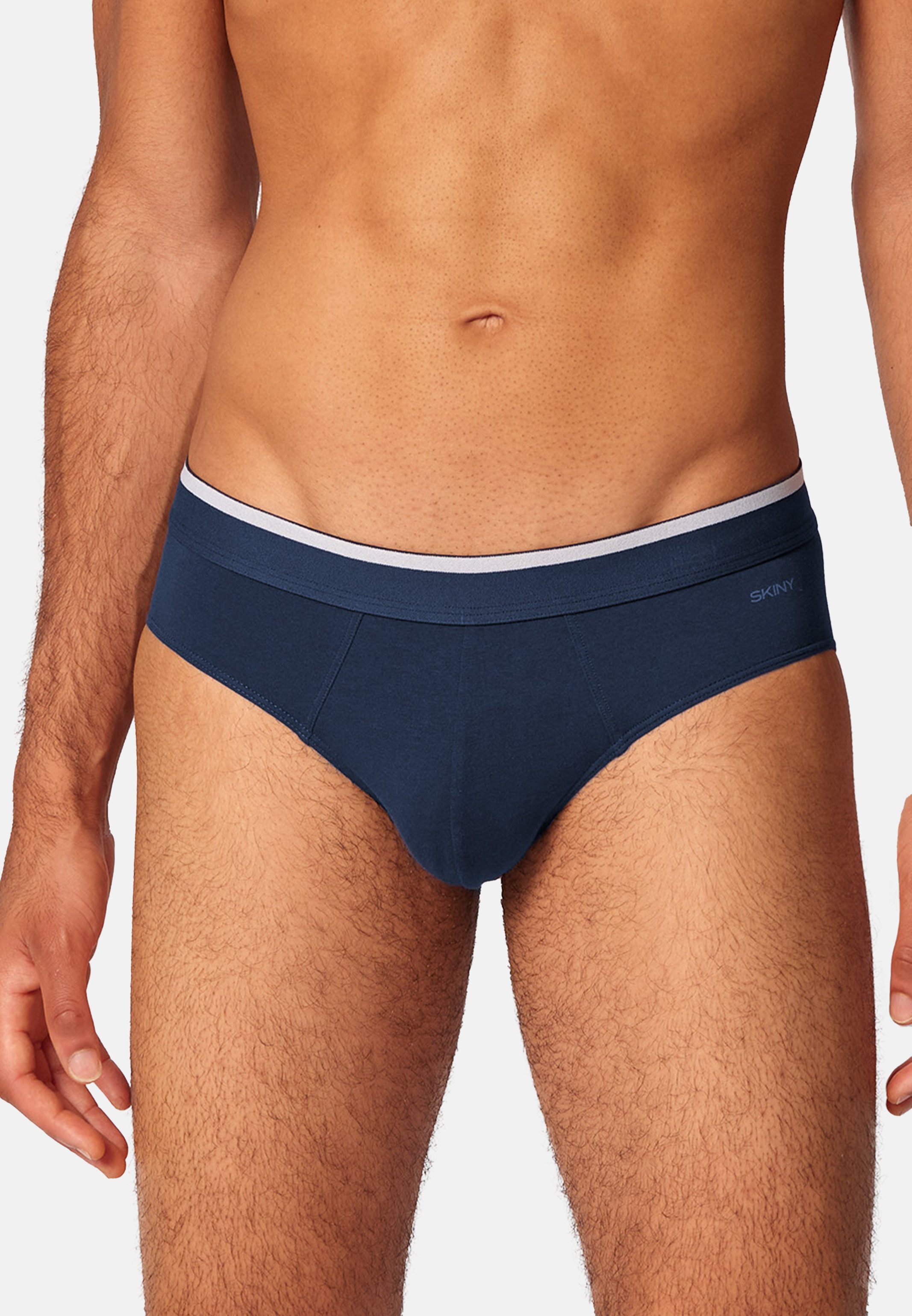Skiny Slip 6er Pack Basic (Spar-Set, 6-St) Slip / Unterhose - Baumwolle - ohne Eingriff - Atmungsaktiv