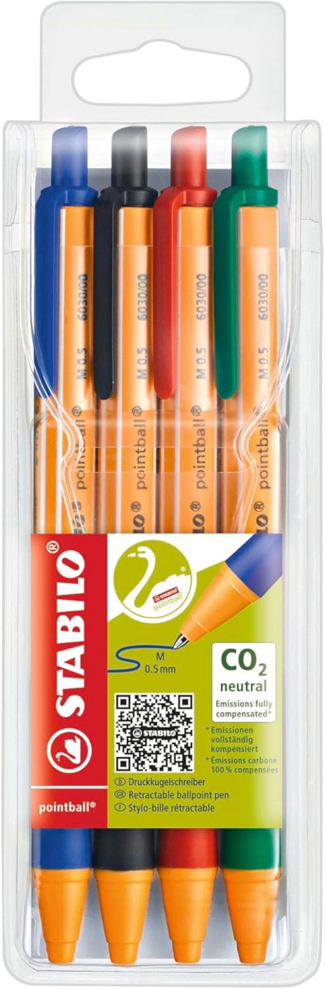 STABILO Spiel STABILO pointball 4er Etui, 0,5 mm, nachfüllbar