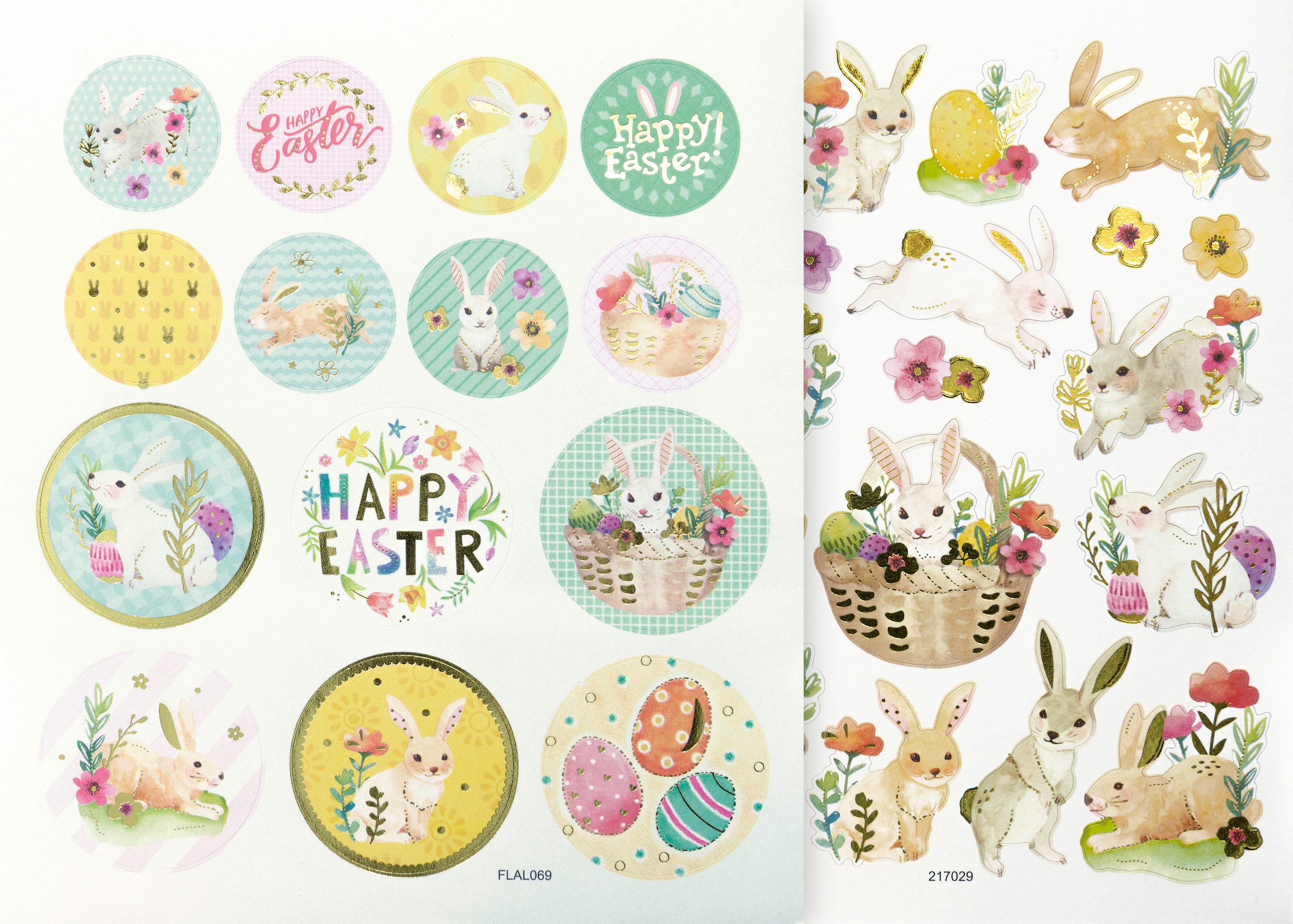Folia Sticker Happy Easter, (38-tlg), 38 Stück