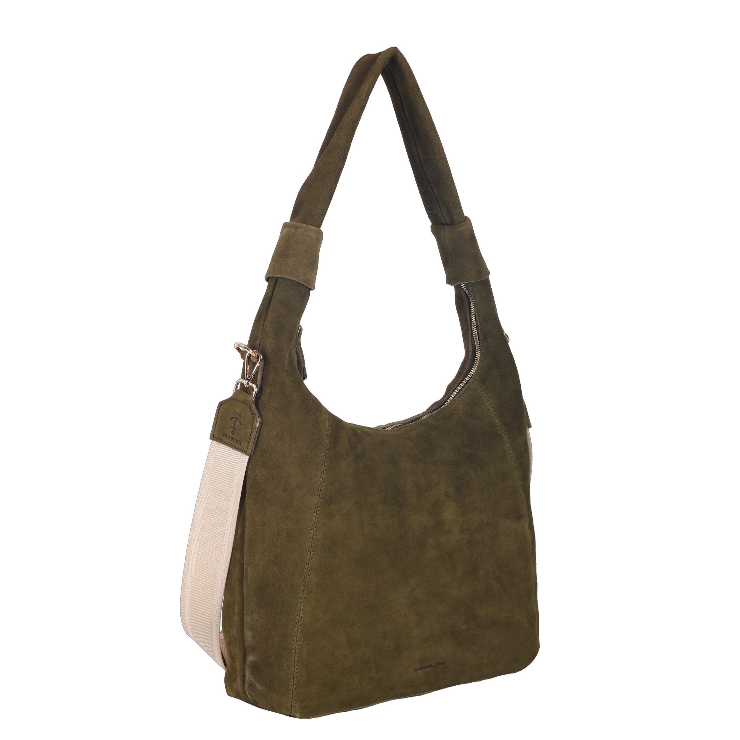 HARBOUR 2nd Hobo Laurine, Damen Handtasche, Umhängetasche, Schultertasche mit Ziernähten