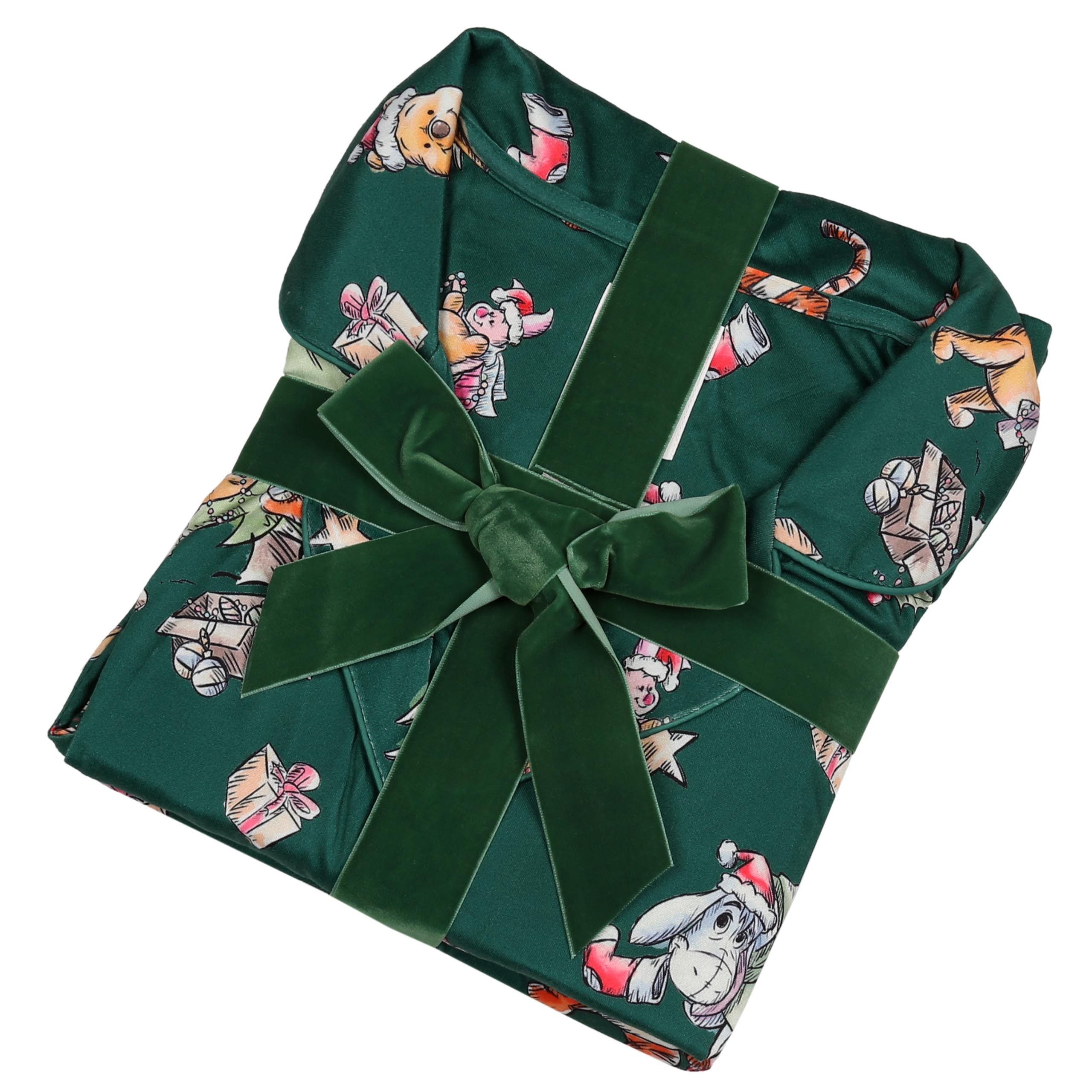 Disney Schlafanzug Disney Winnie Puuh Damen-Weihnachtspyjama zweiteilig mit Hemd und Hose