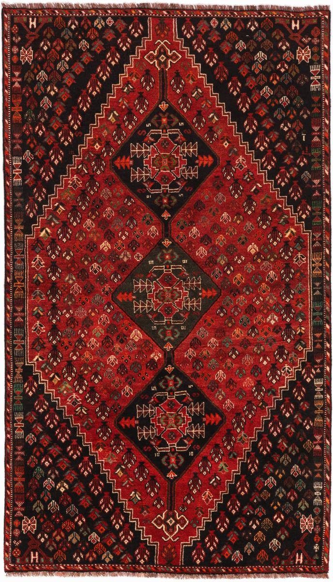Orientteppich Shiraz 149x255 Handgeknüpfter Orientteppich / Perserteppich, Nain Trading, rechteckig, Höhe: 10 mm